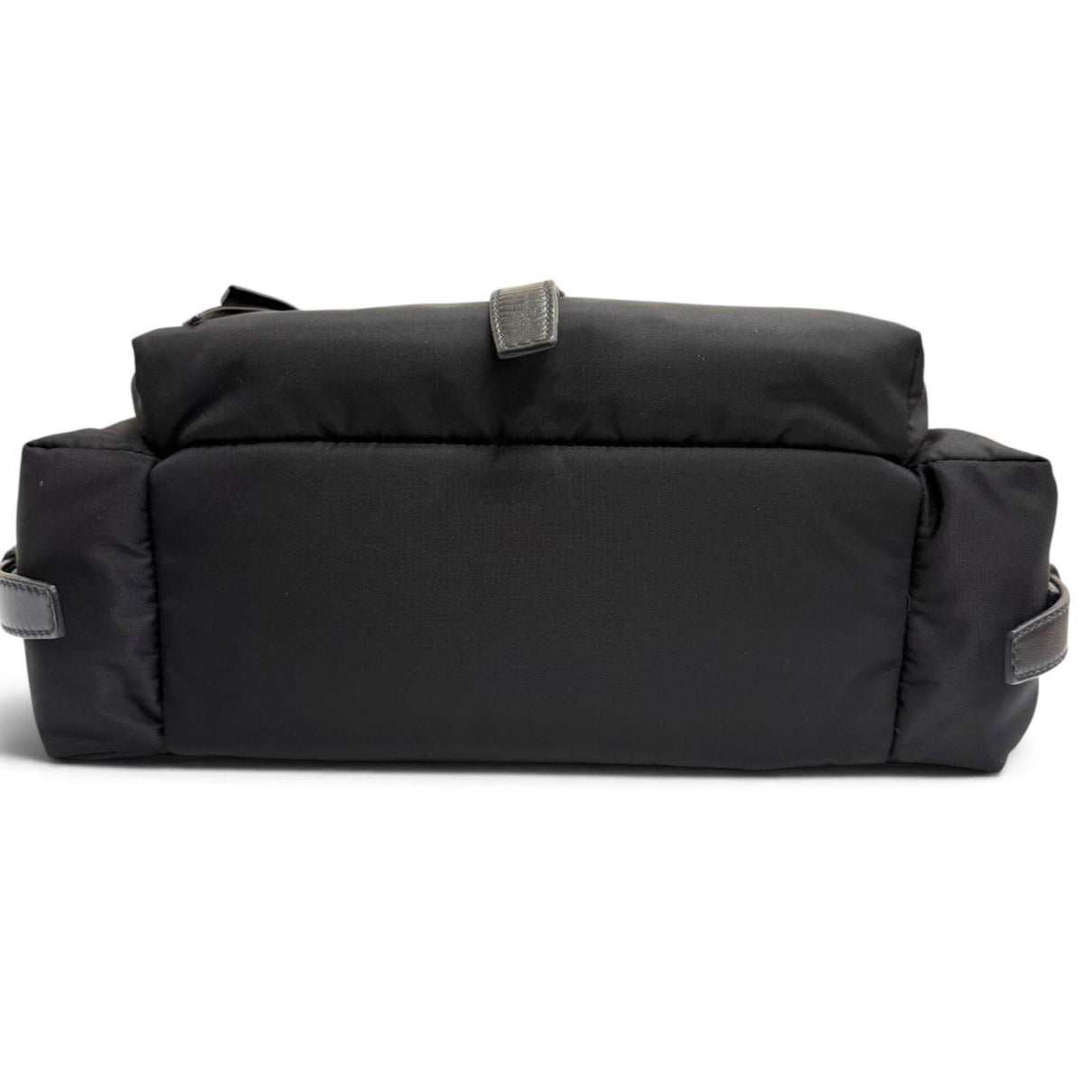 Prada Black Gold Polyamide Leather Shoulder Bag (Pre-Owned)