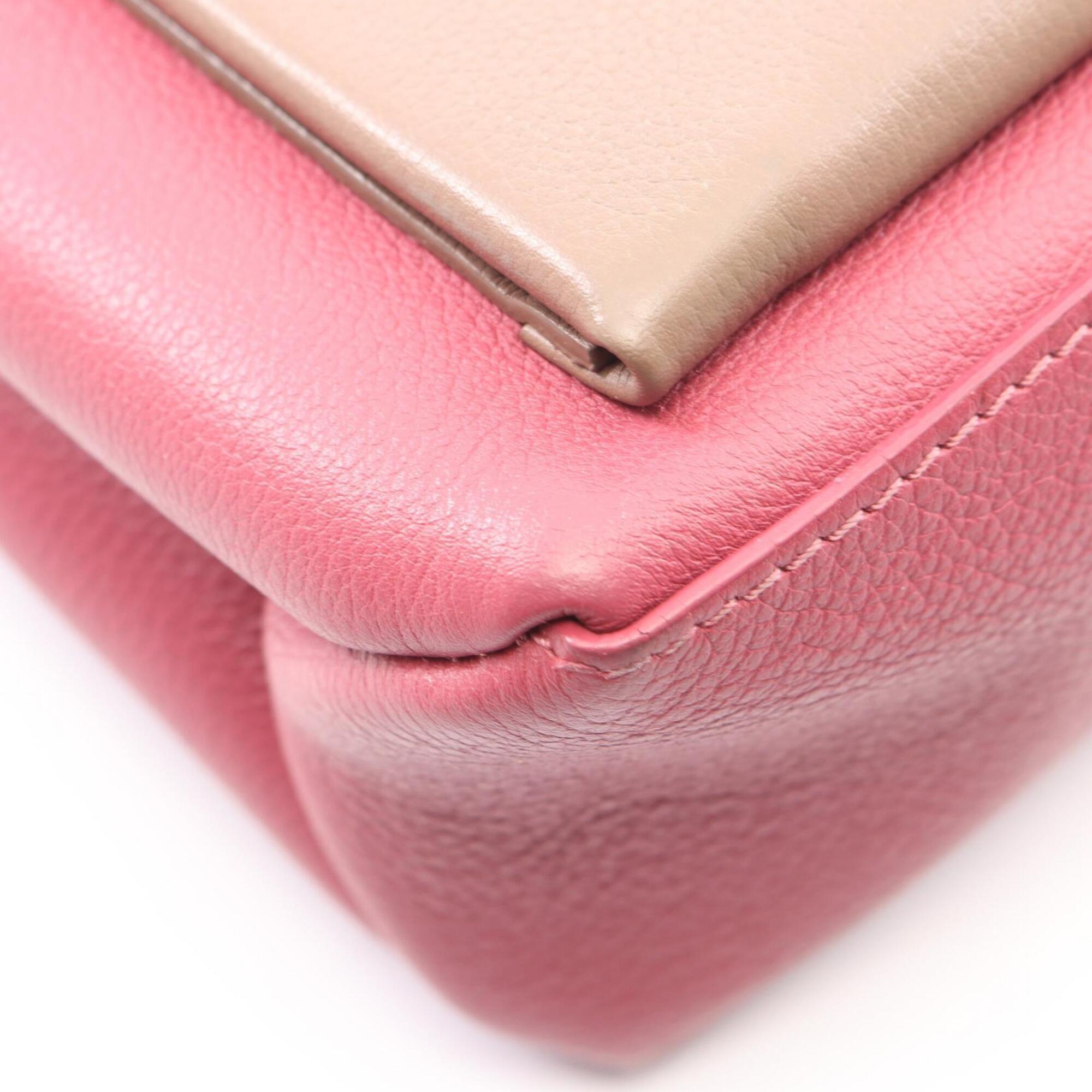 Louis Vuitton Gray Pink Leather Handbag (Pre-Owned)