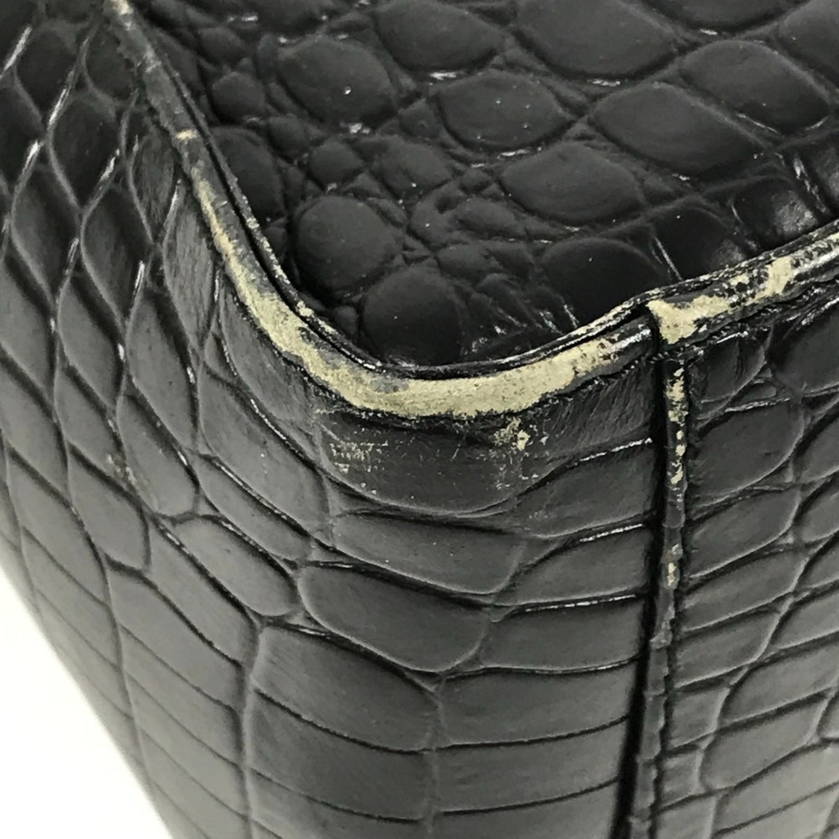 Salvatore Ferragamo Black Gold Leather Shoulder Bag Tote Bag (Pre-Owned)