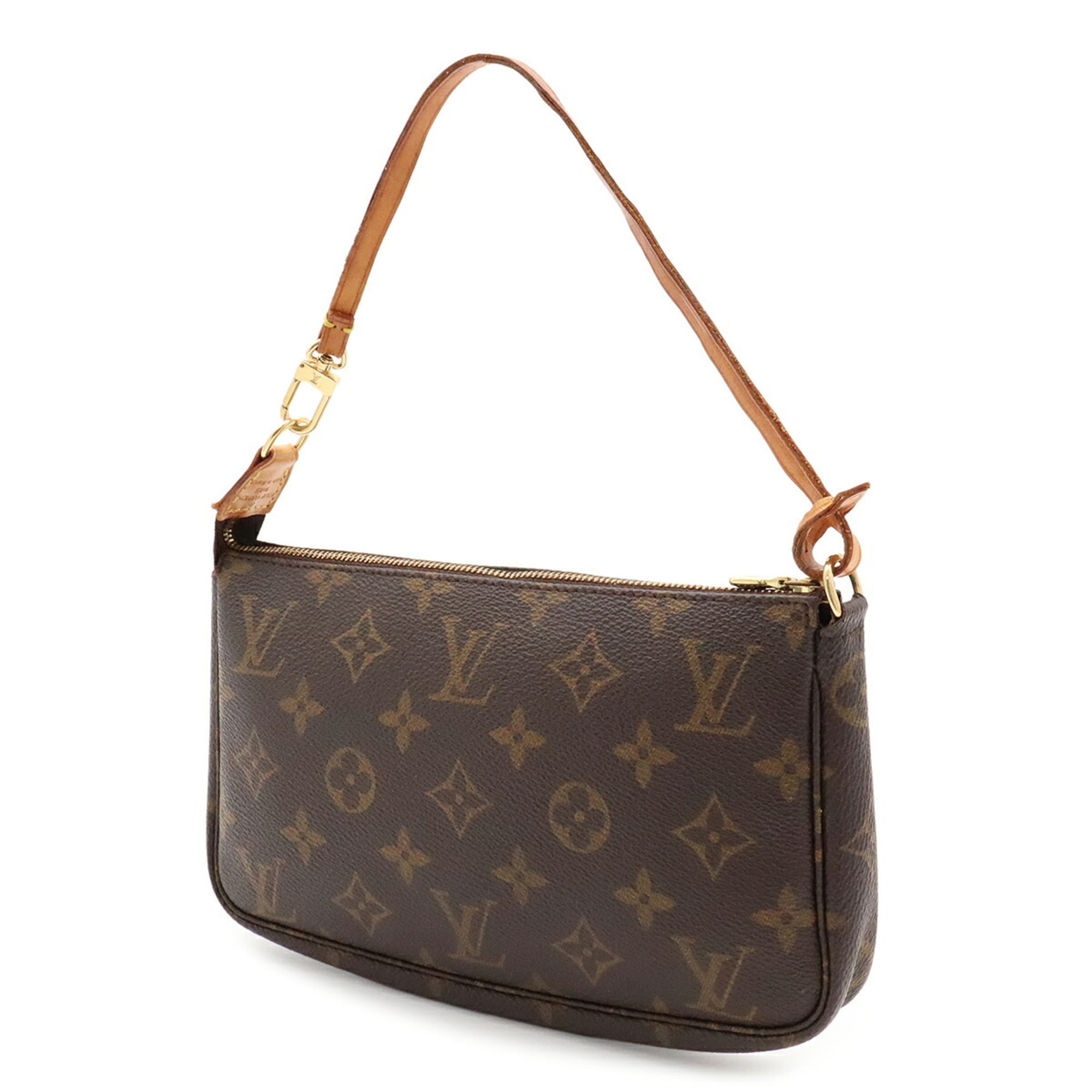 Louis Vuitton Brown Monogram Canvas Handbag Pochette Pouch (Pre-Owned)