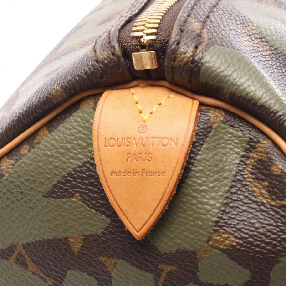 Louis Vuitton Brown Khaki Coated Canvas Leather Boston Bag Handbag (Pre-Owned)