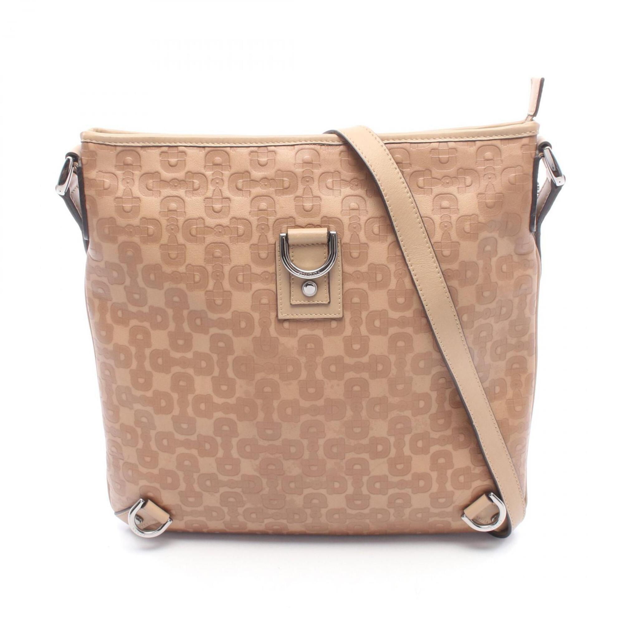 Gucci Brown Leather Handbag Shoulder Bag (Pre-Owned)