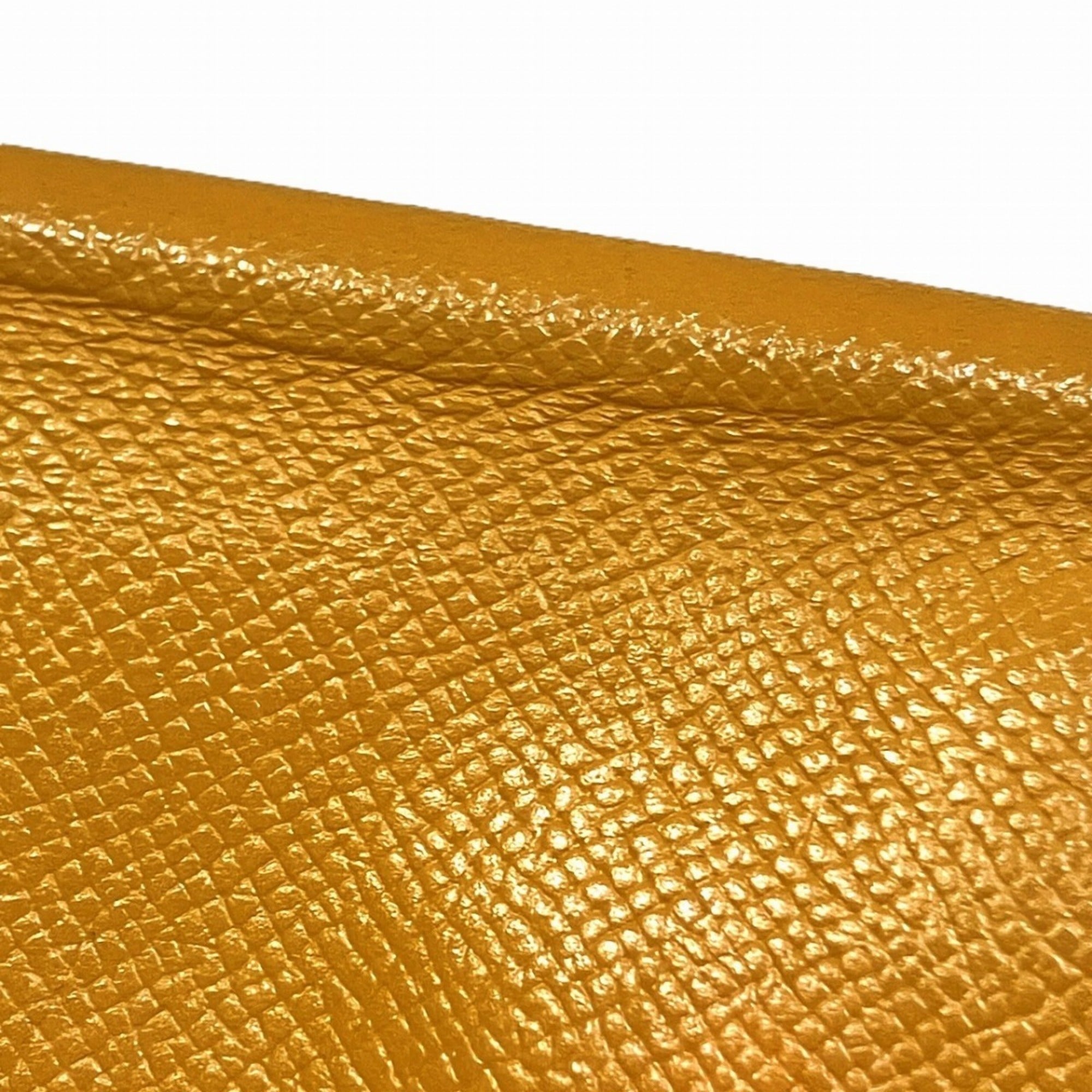 Hermes Bearn Soufre Yellow Epsom Leather Long Wallet (Bi-Fold) (Pre-Owned)