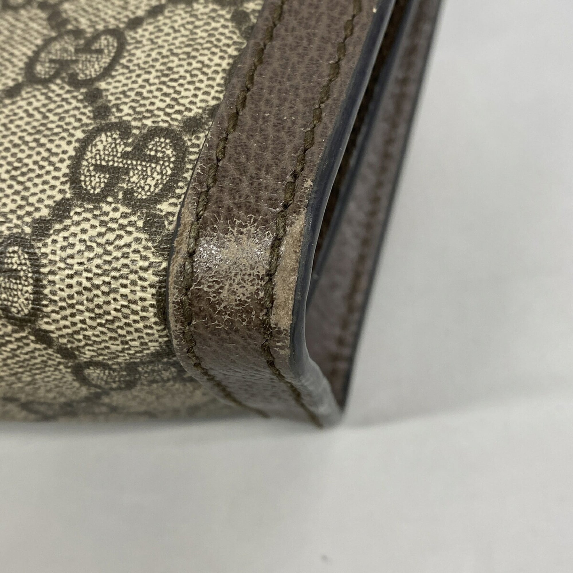 Gucci Beige Brown Pvc Shoulder Bag (Pre-Owned)