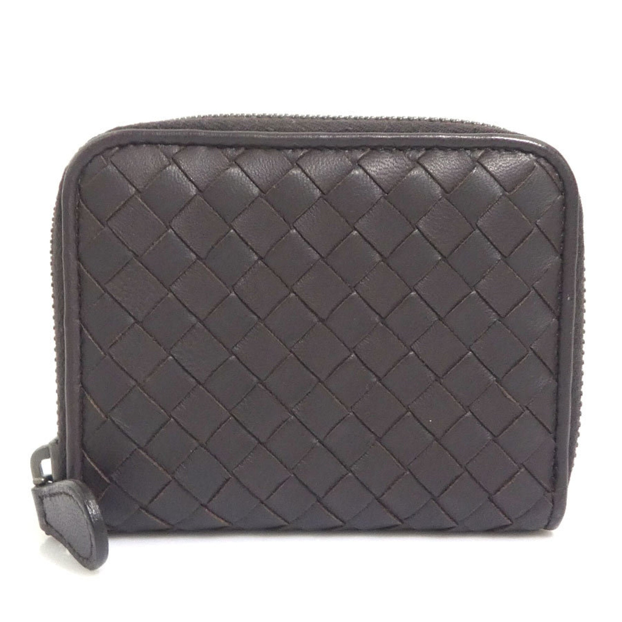 Bottega Veneta Brown Intrecciato Coin Purse/Coin Case (Pre-Owned)
