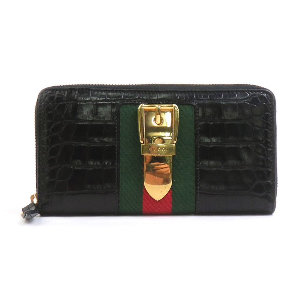 Gucci Black Leather Long Bill Wallet (Bi-Fold) (Pre-Owned)