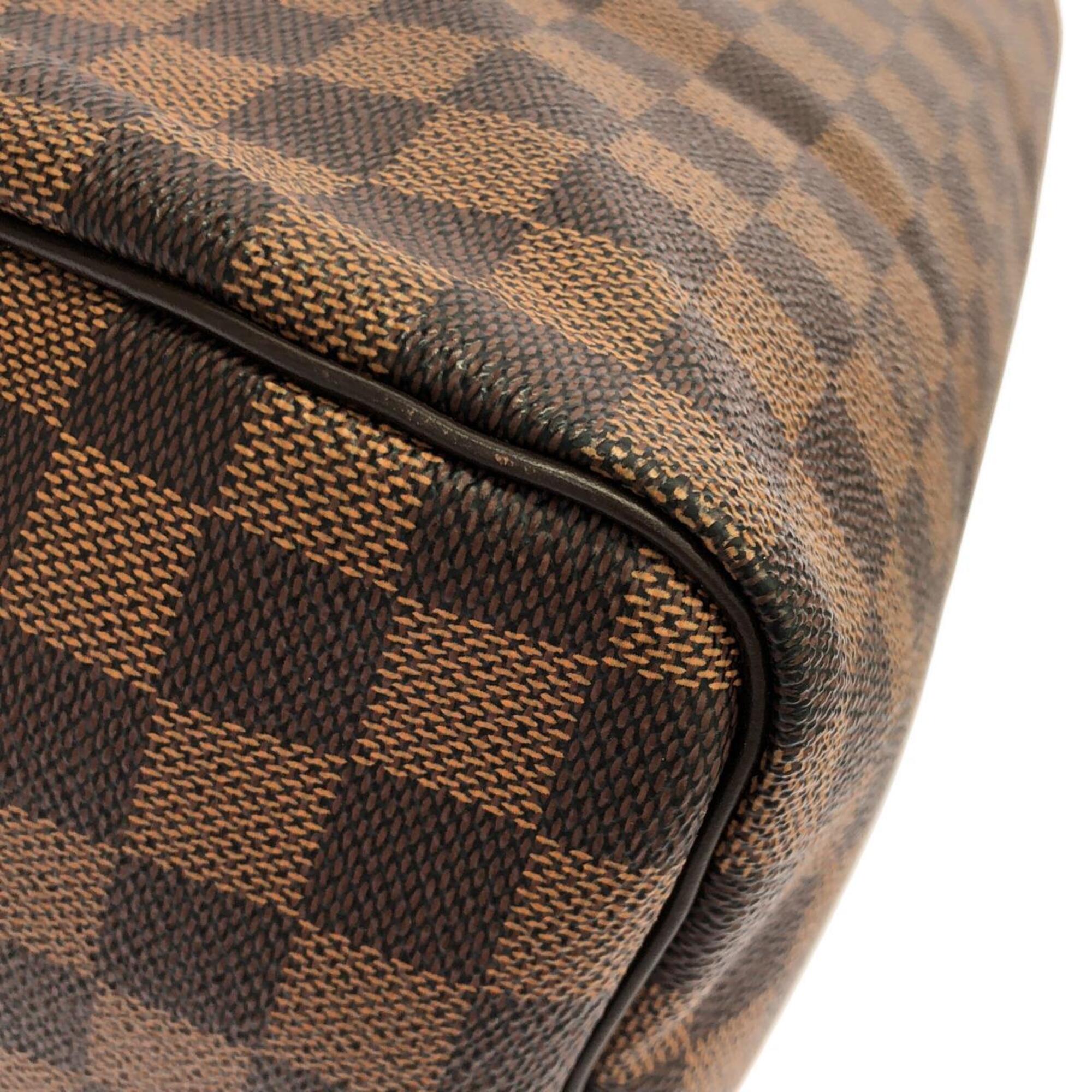 Louis Vuitton Damier Canvas Ebene Coated Canvas Boston Bag (Pre-Owned)