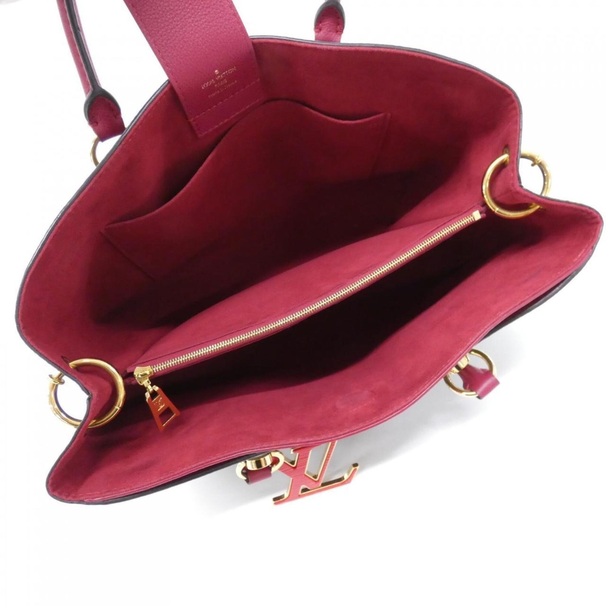 Louis Vuitton Ebene Coated Canvas Leather Handbag (Pre-Owned)