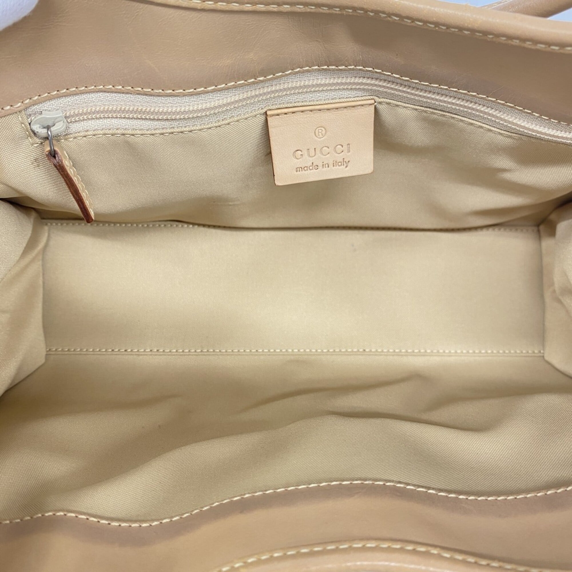 Gucci Light Brown Canvas Handbag (Pre-Owned)
