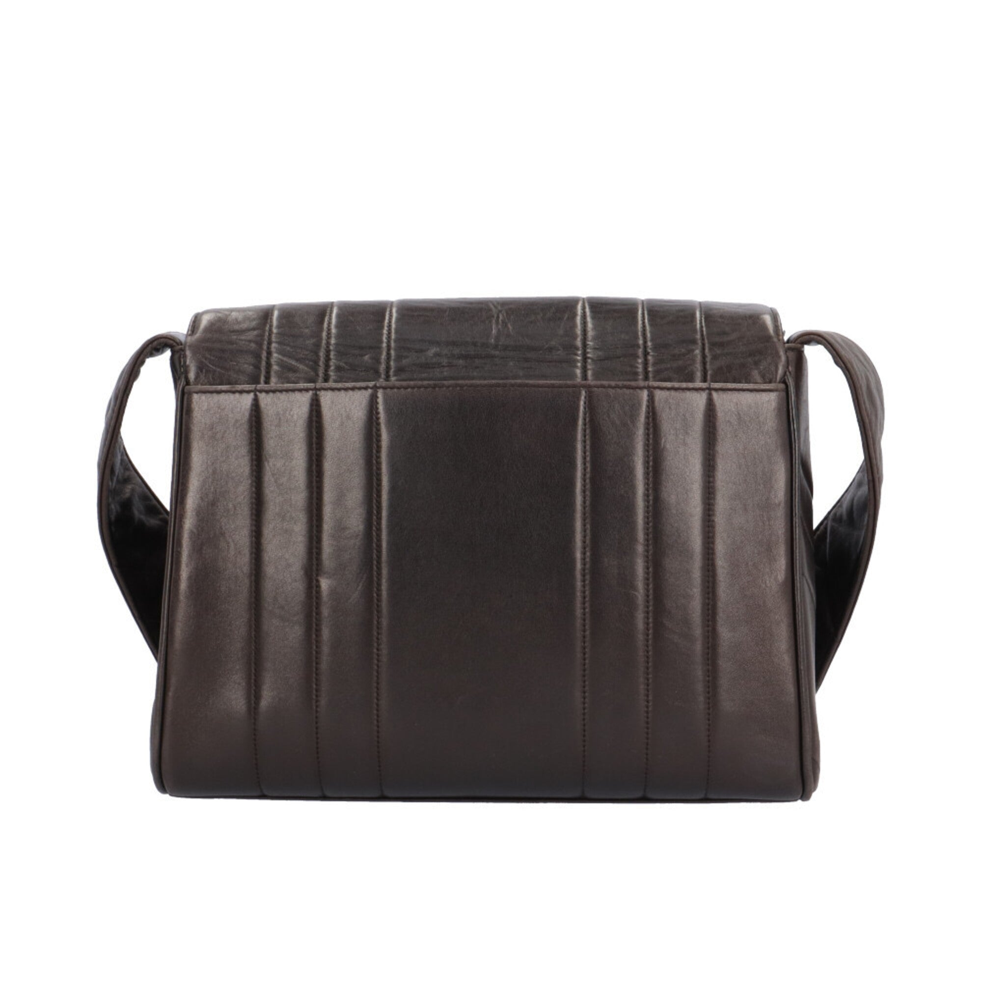 Chanel Mademoiselle Black Leather Handbag Shoulder Bag (Pre-Owned)