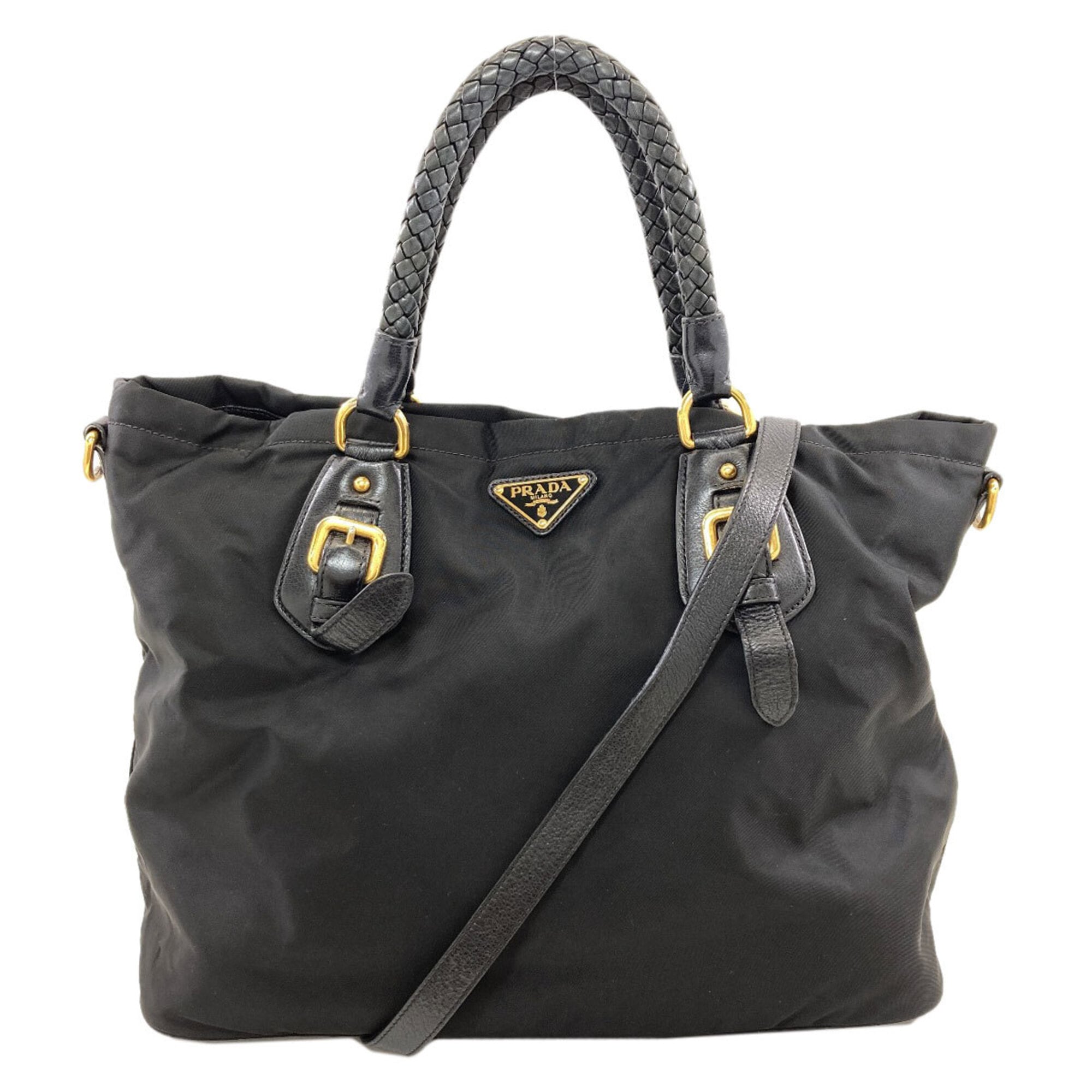 Prada Black Nylon Tote Bag (Pre-Owned)