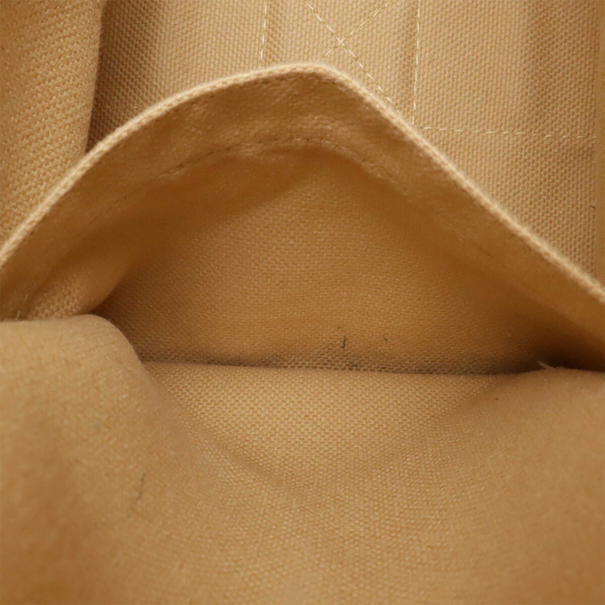 Hermes Beige Canvas Handbag Tote Bag (Pre-Owned)