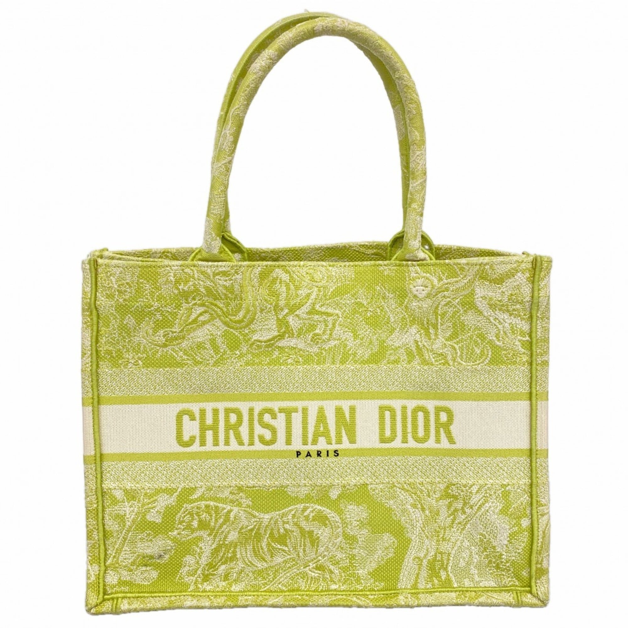 Christian Dior Light Green Canvas Tote Bag (Pre-Owned)