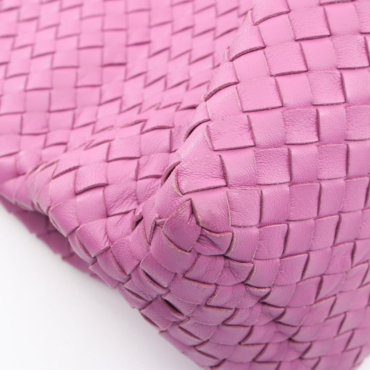 Bottega Veneta Pink Intrecciato Handbag Tote Bag (Pre-Owned)