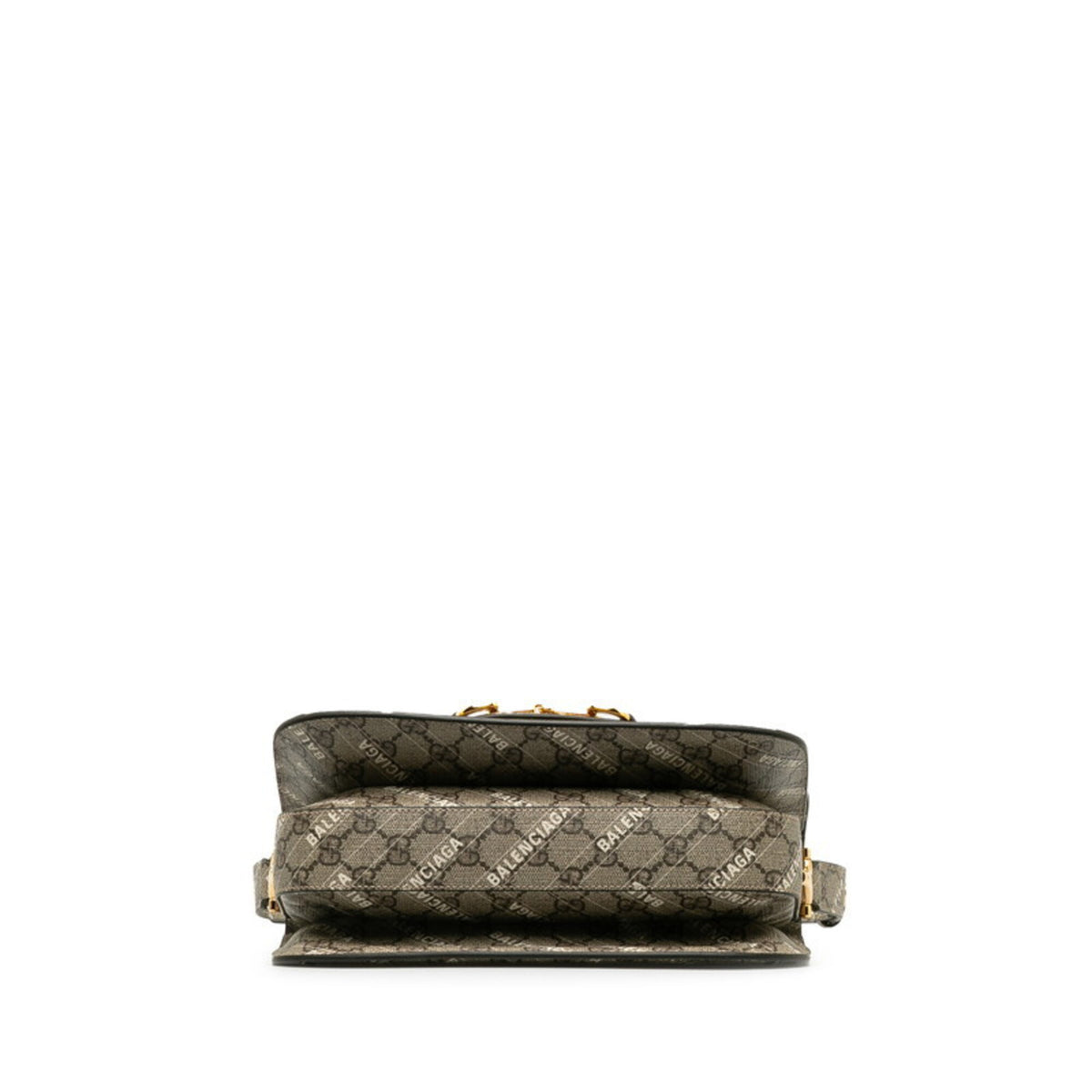 Gucci Horsebit Beige Pvc Leather Shoulder Bag (Pre-Owned)