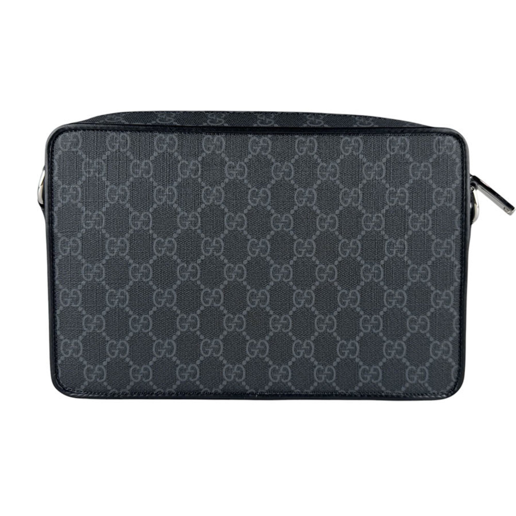 Gucci Black Gg Supreme Canvas Shoulder Bag (Pre-Owned)