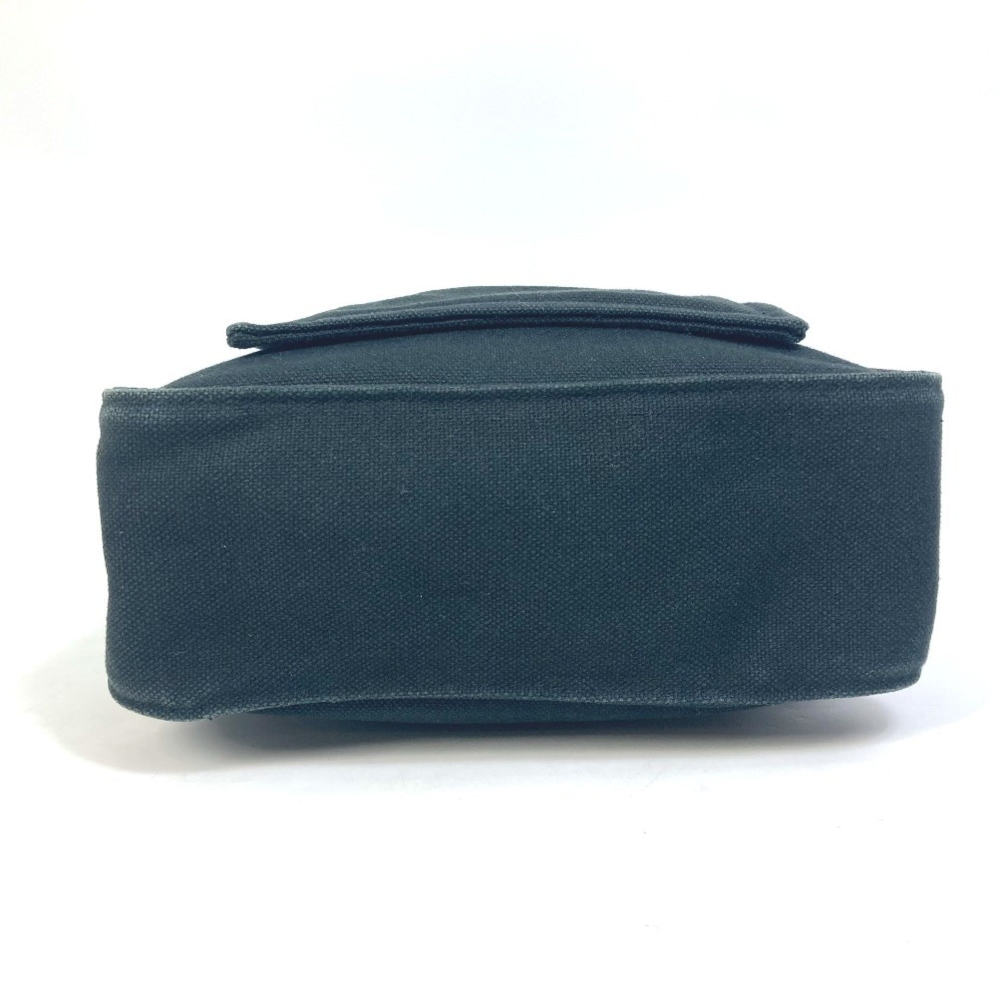 Hermes Marwari Black Canvas Leather Shoulder Bag Tote Bag (Pre-Owned)