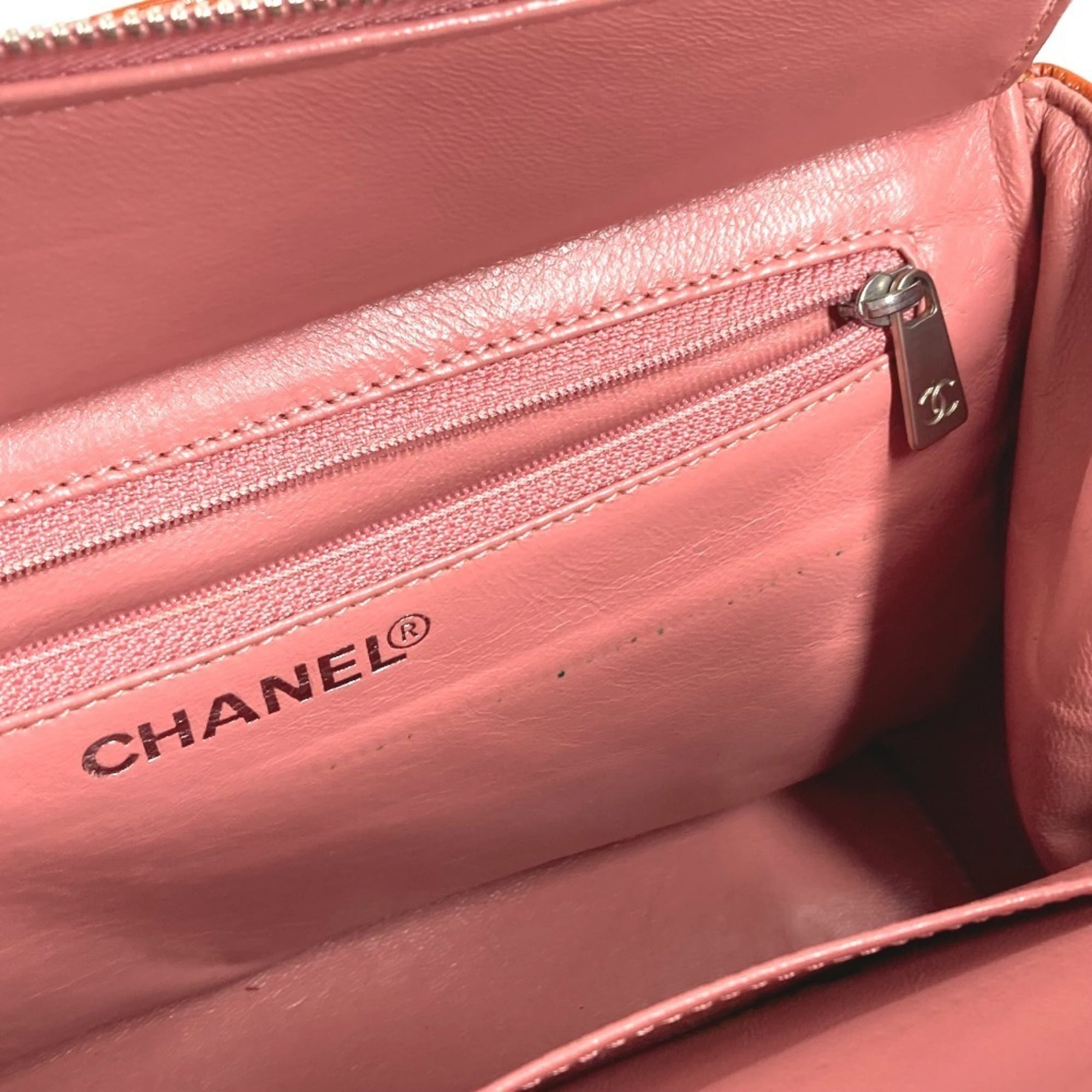 Chanel Pink Quilting Handbag Shoulder Bag Tote Bag (Pre-Owned)