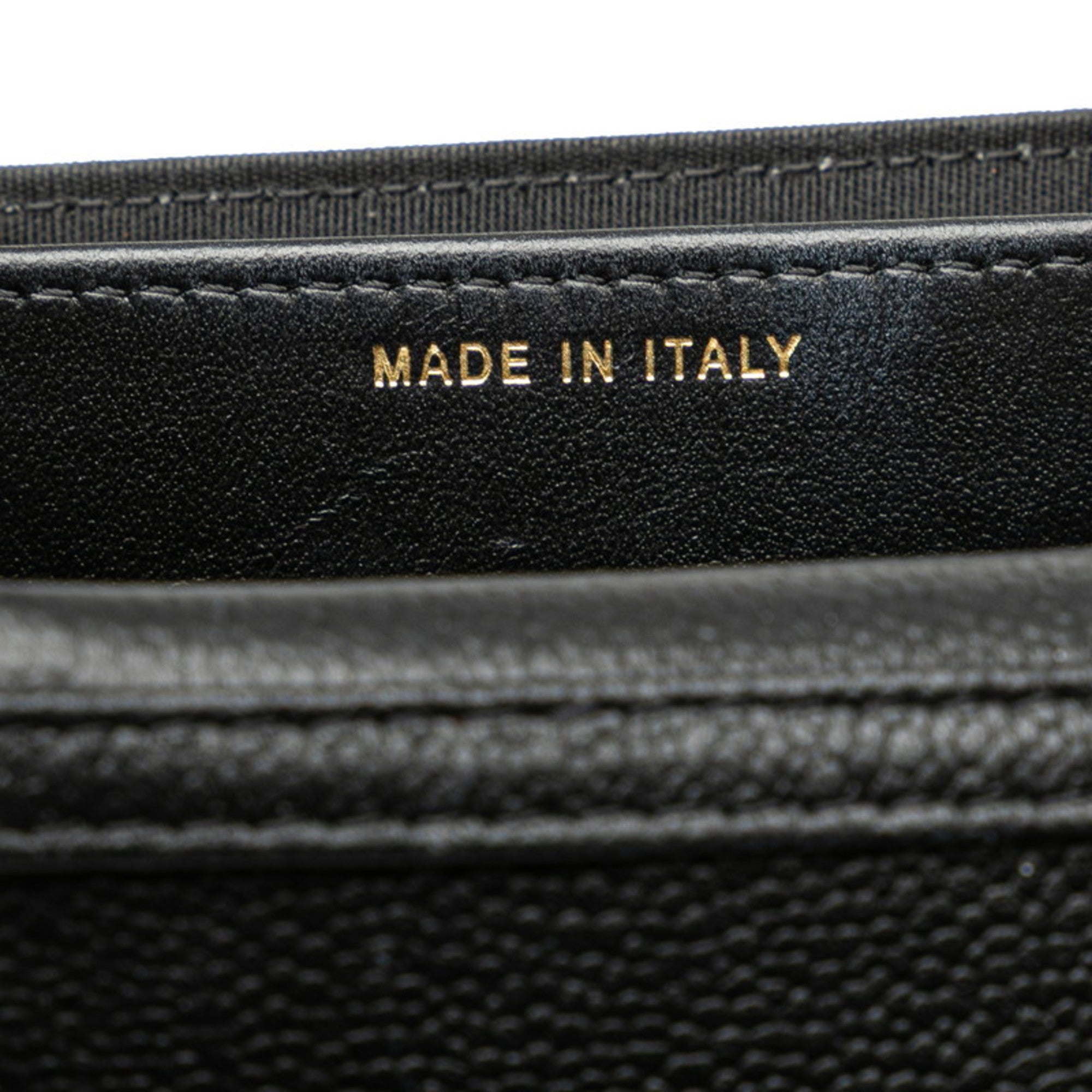 Chanel Matelasse Black Grained Calfskin Chain/Shoulder Wallet (Pre-Owned)