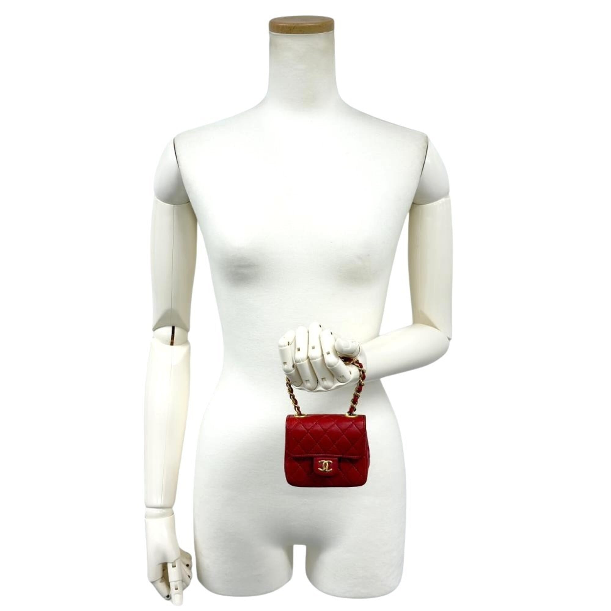 Chanel Matelasse Red Color Leather Handbag (Pre-Owned)