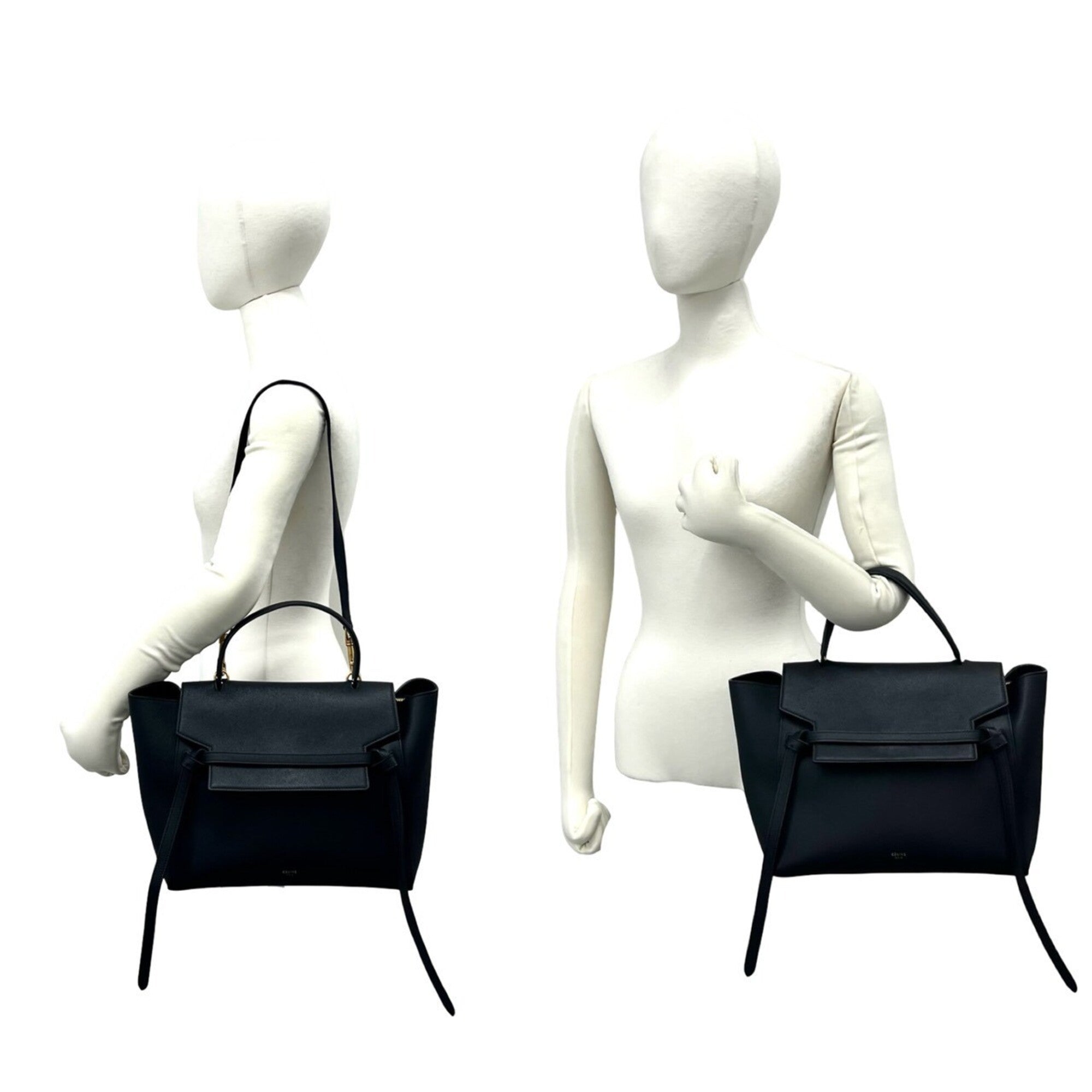 Celine Black Leather Handbag Shoulder Bag (Pre-Owned)