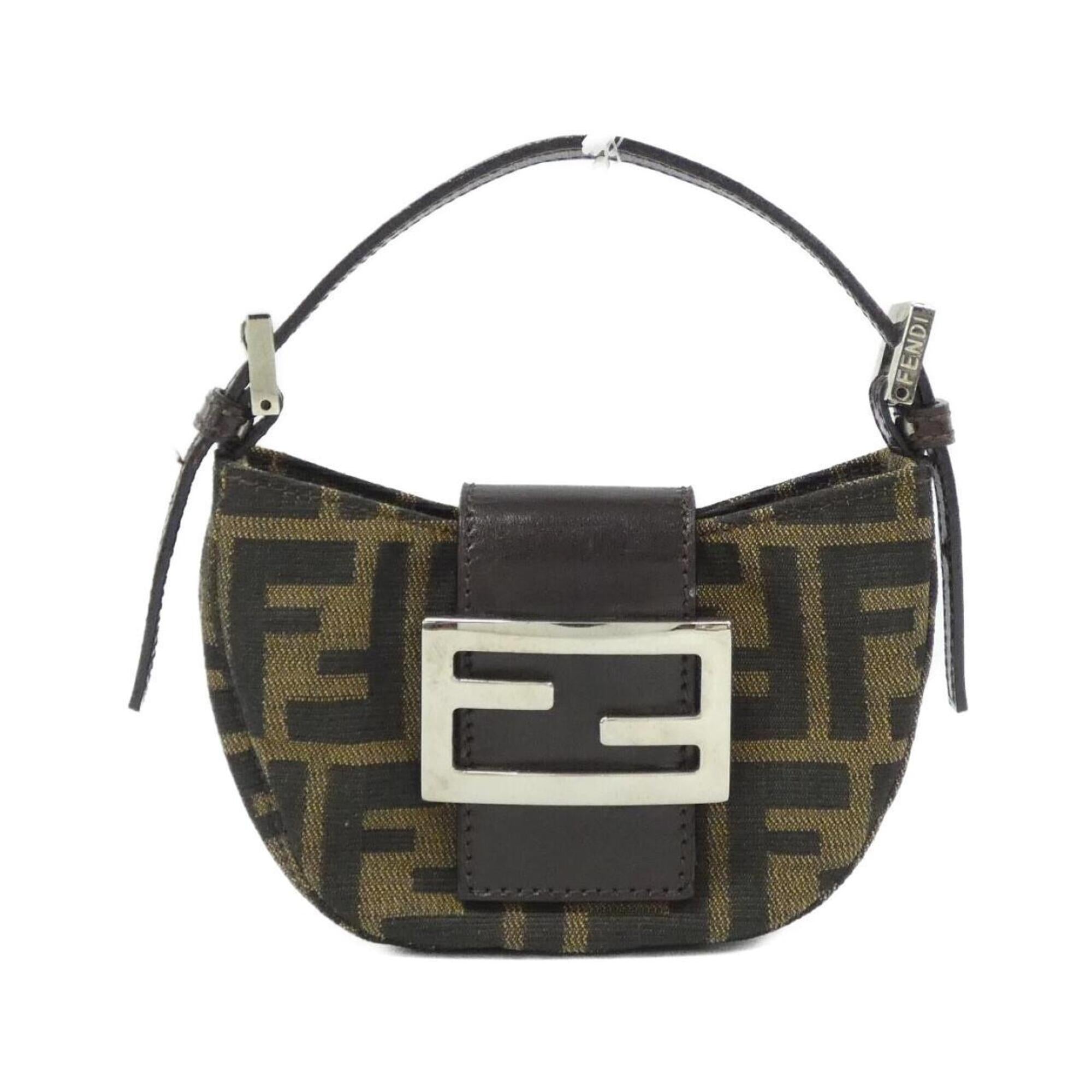 Fendi Silver Canvas Handbag (Pre-Owned)