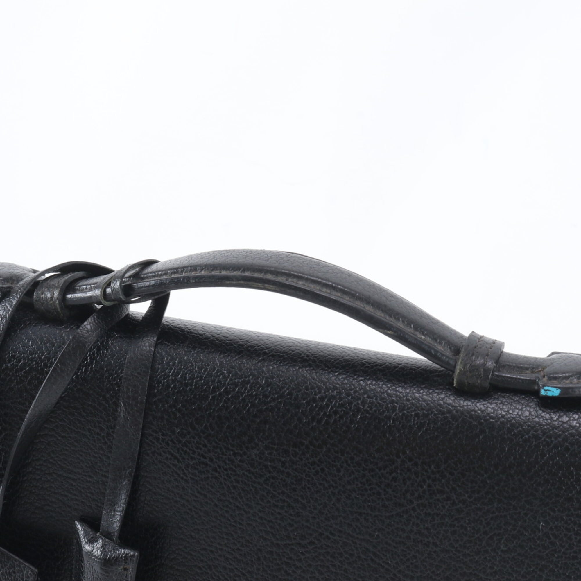 Salvatore Ferragamo Black Leather Briefcase Handbag (Pre-Owned)