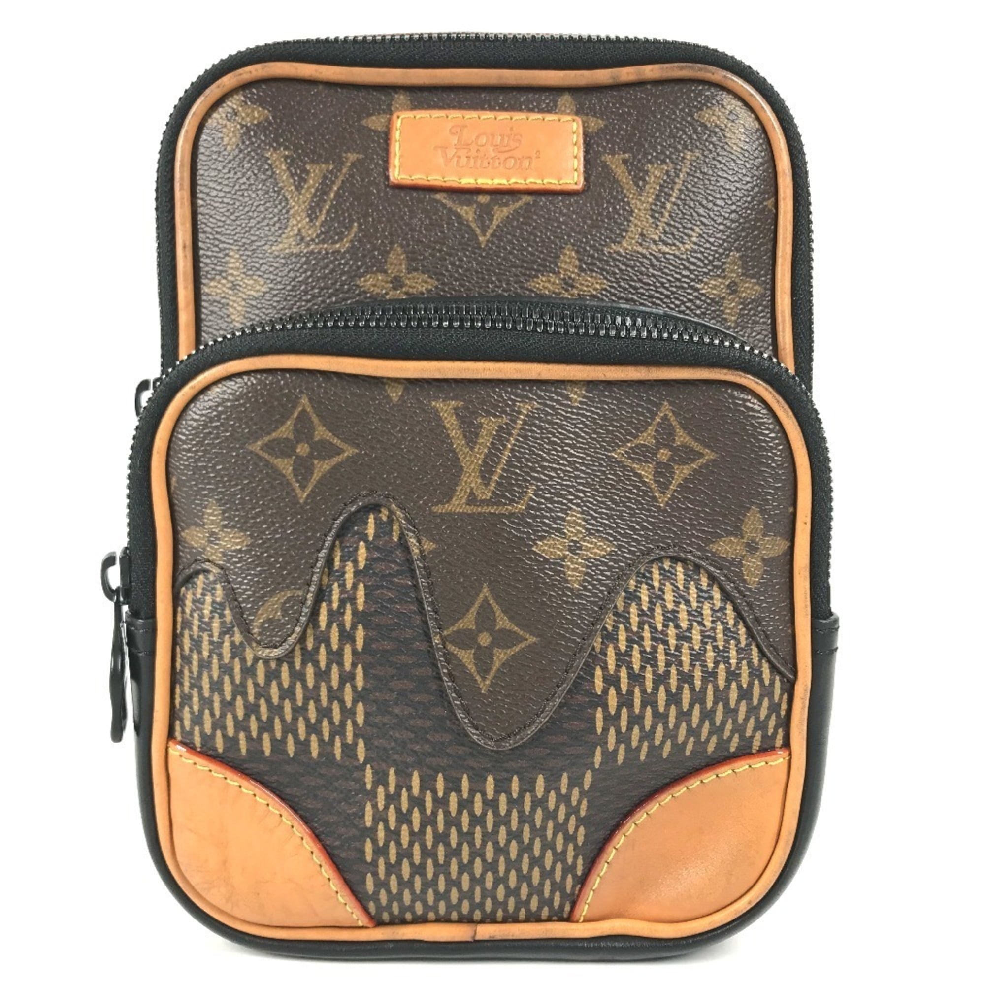 Louis Vuitton Brown Damier Canvas Galle Monogram Monogram Damier Canvas Shoulder Bag Sling Bag (Pre-Owned)