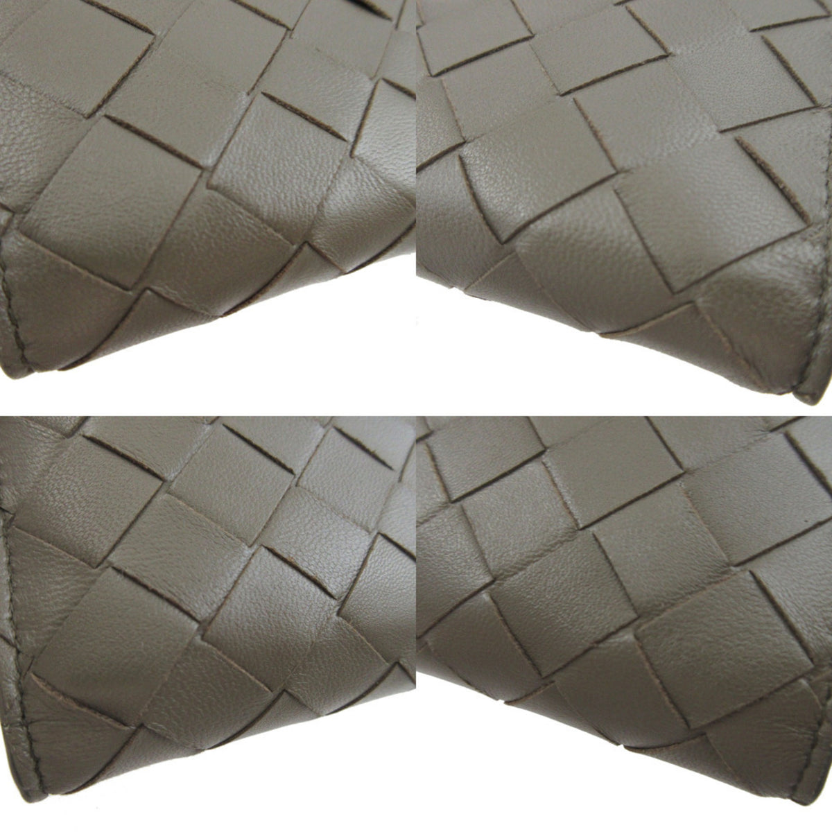 Bottega Veneta Khaki Light Blue Leather Wallet (Bi-Fold) (Pre-Owned)