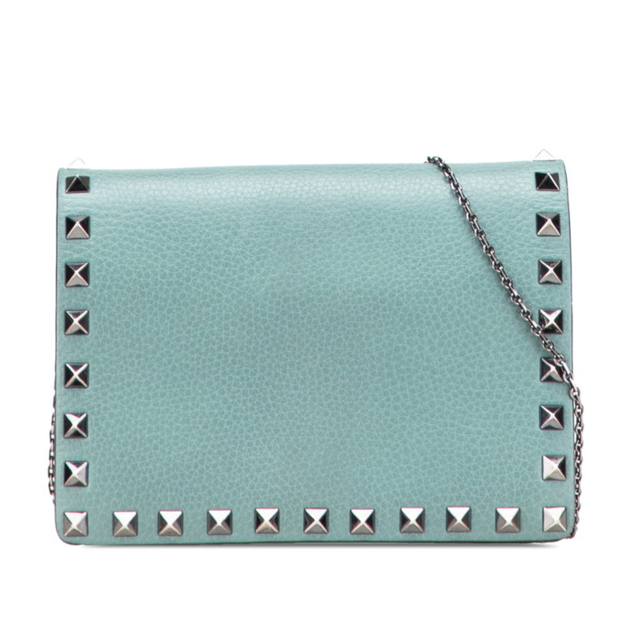 Valentino Green Leather Shoulder Bag (Pre-Owned)