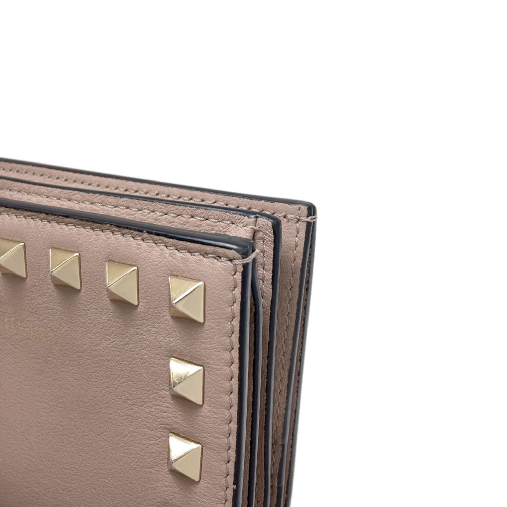 Valentino Beige Leather Wallet (Bi-Fold) (Pre-Owned)