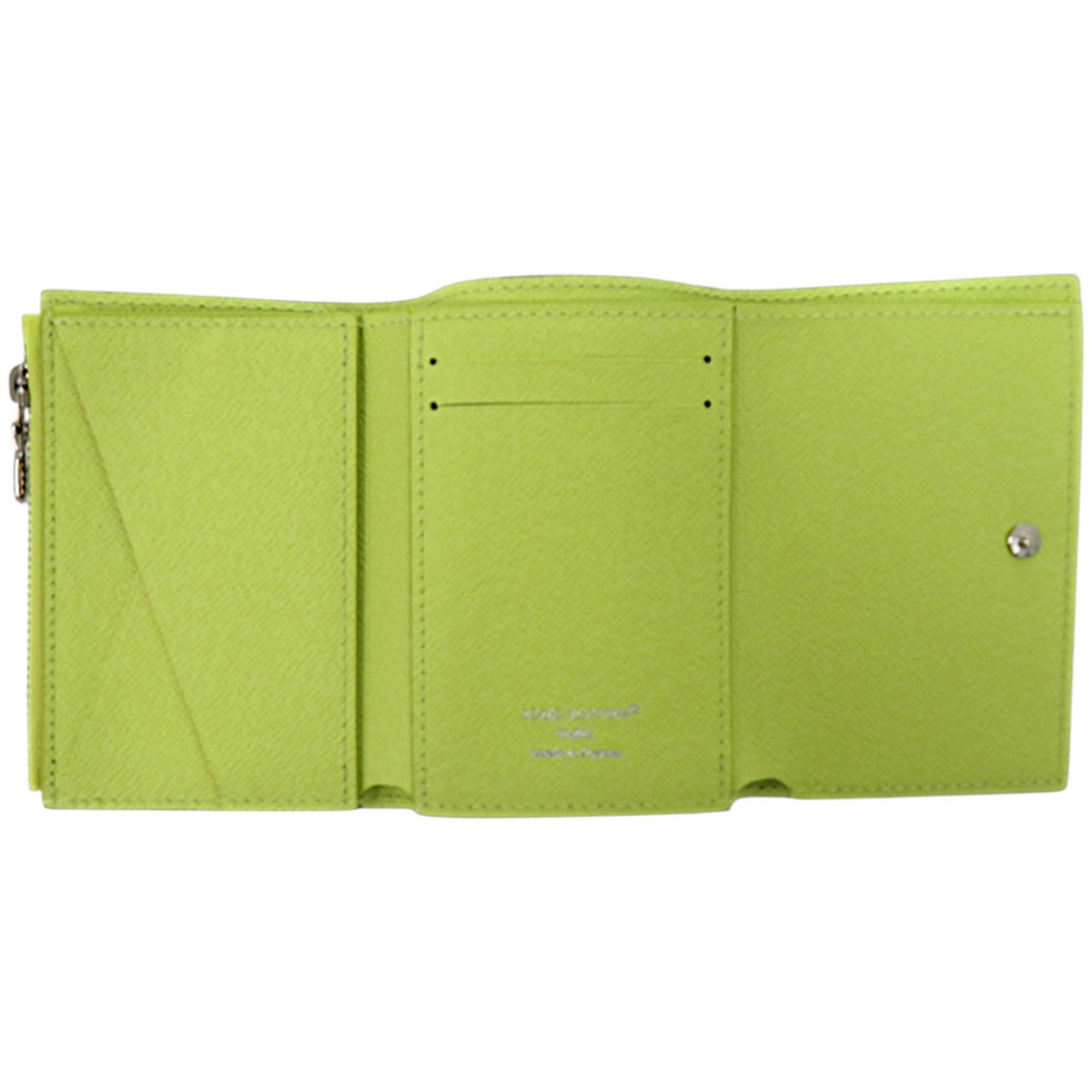 Louis Vuitton Black Fluorescent Yellow Monogram Wallet (Tri-Fold) (Pre-Owned)