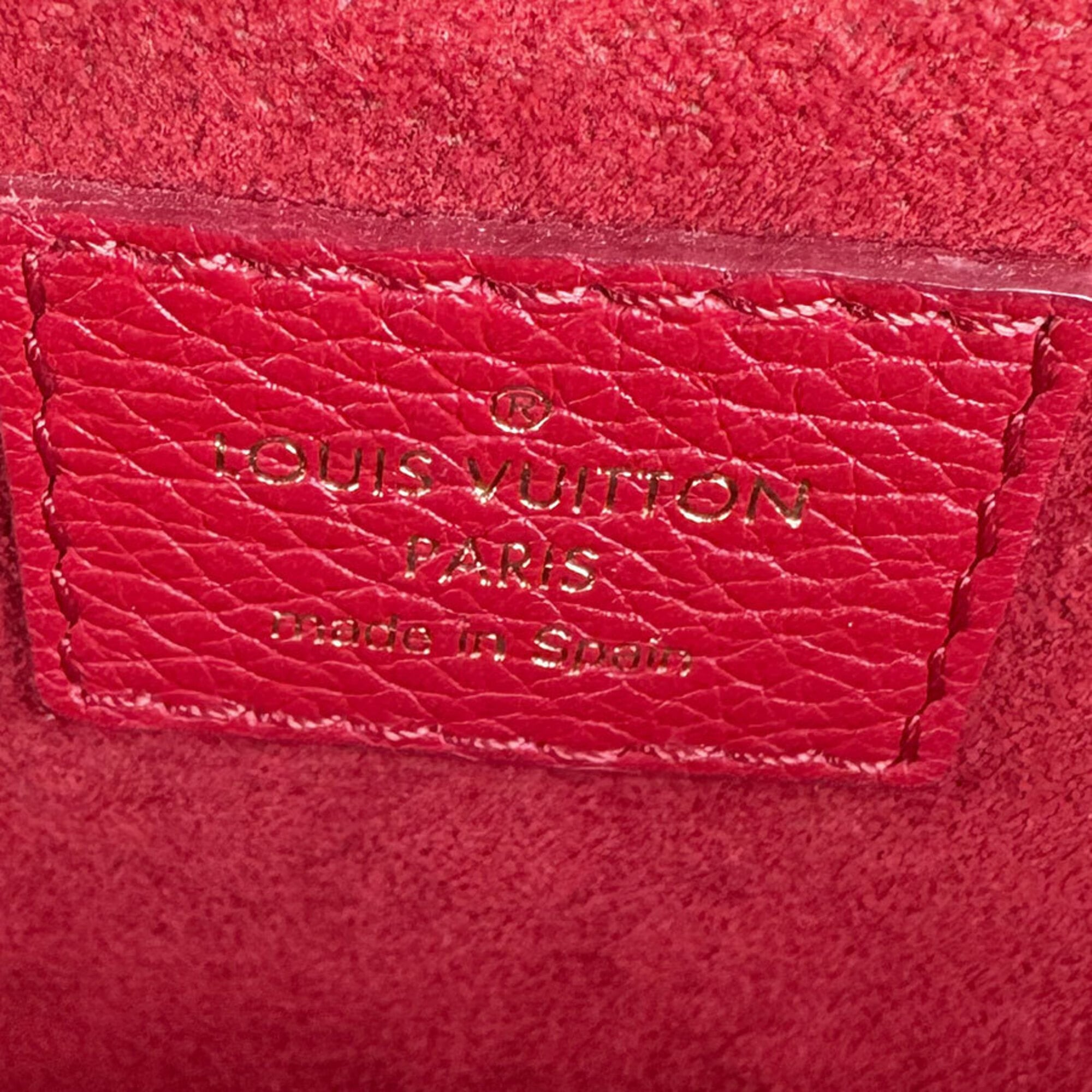 Louis Vuitton Brown Monogram Red Color Monogram Leather Shoulder Bag (Pre-Owned)