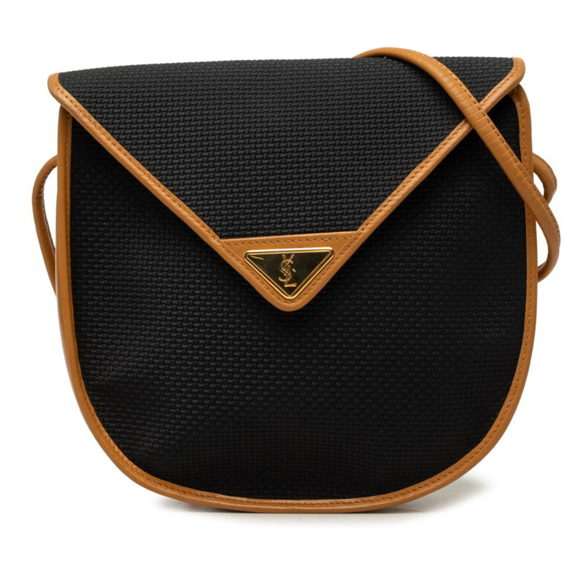 Saint Laurent Beige Black Pvc Leather Shoulder Bag (Pre-Owned)
