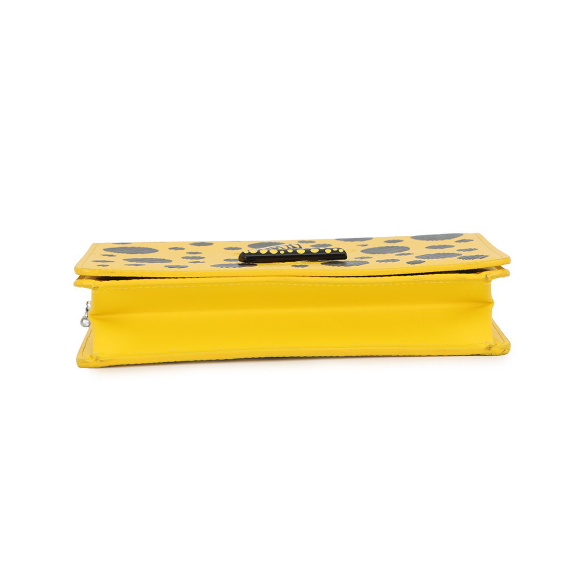 Louis Vuitton Noir Yellow Epi Leather Chain/Shoulder Wallet (Pre-Owned)