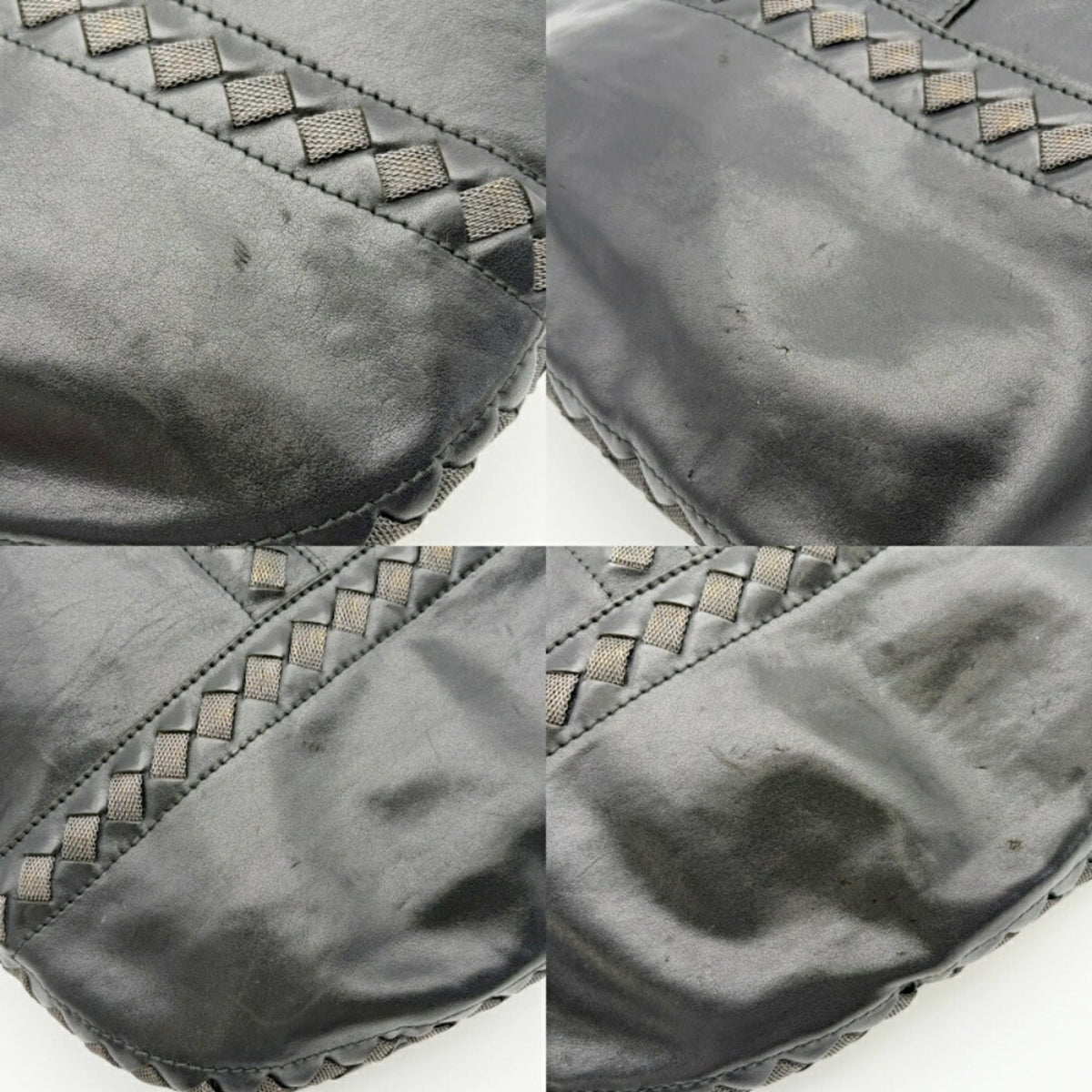 Bottega Veneta Black Leather Metal Mesh Tote Bag (Pre-Owned)