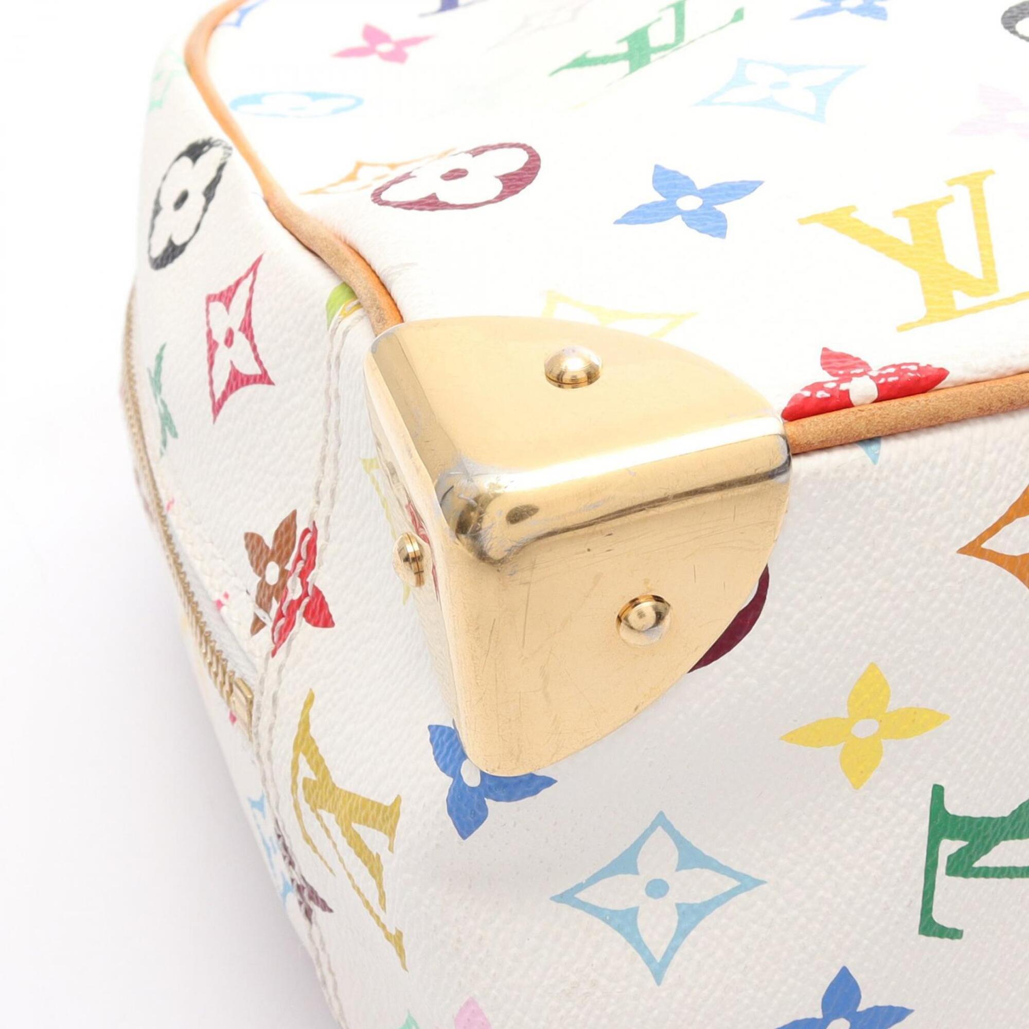 Louis Vuitton Multi-Color White Coated Canvas Leather Handbag (Pre-Owned)