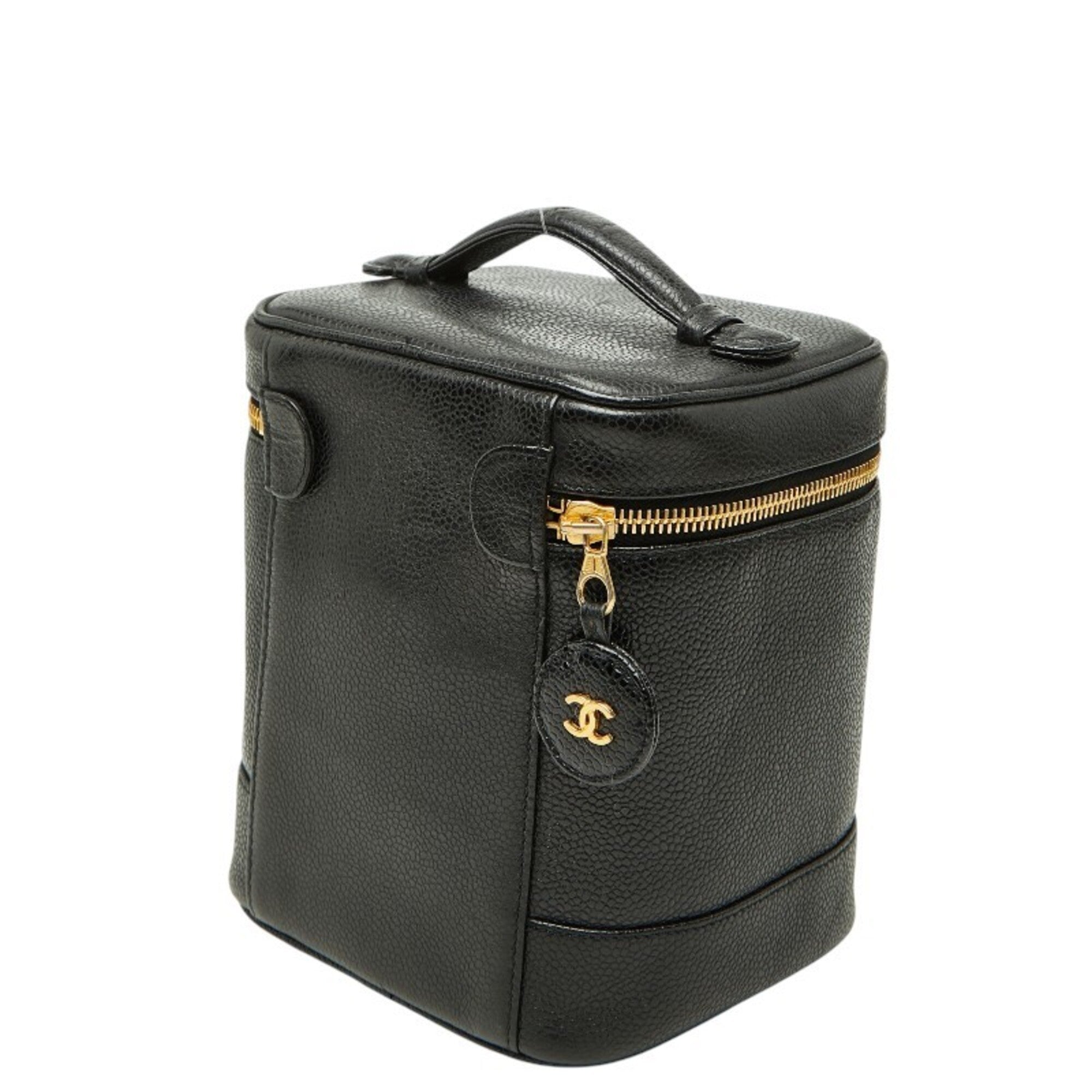 Chanel Black Grained Calfskin Vanity Bag (Pre-Owned)