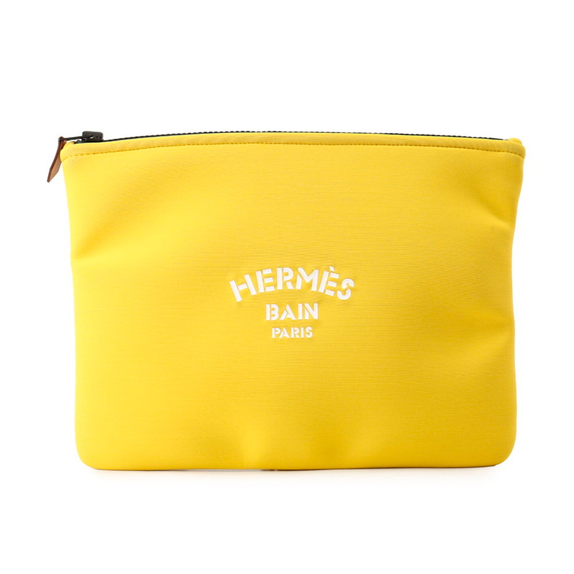 Hermes Yellow Polyamide Handbag Pouch (Pre-Owned)