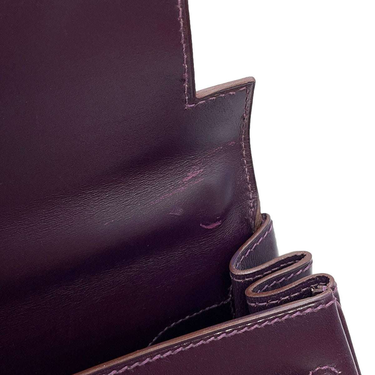 Hermes Multi-Color Raisin Box Calf Leather Leather Handbag (Pre-Owned)