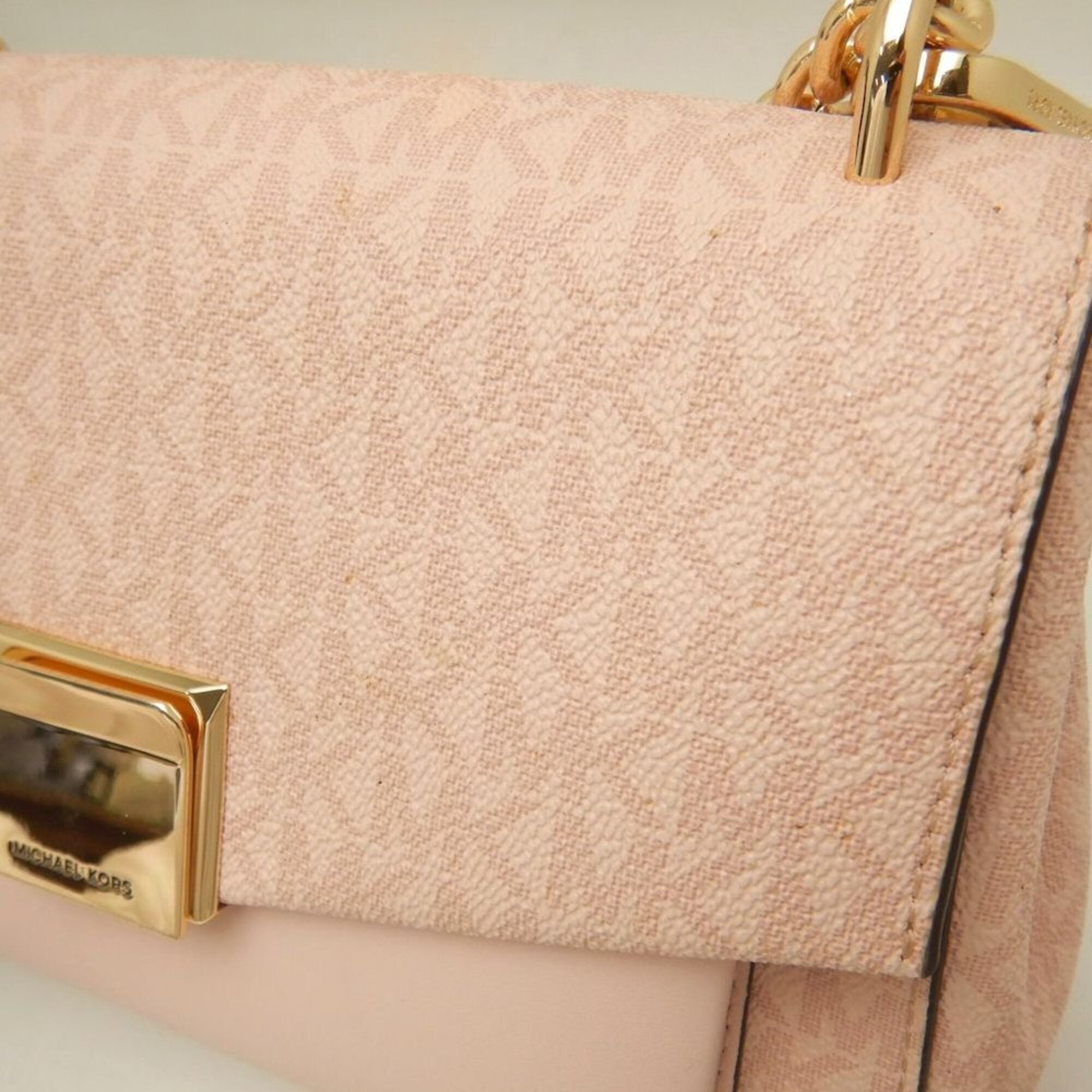 Michael Kors Pink Coated Canvas Shoulder Bag (Pre-Owned)