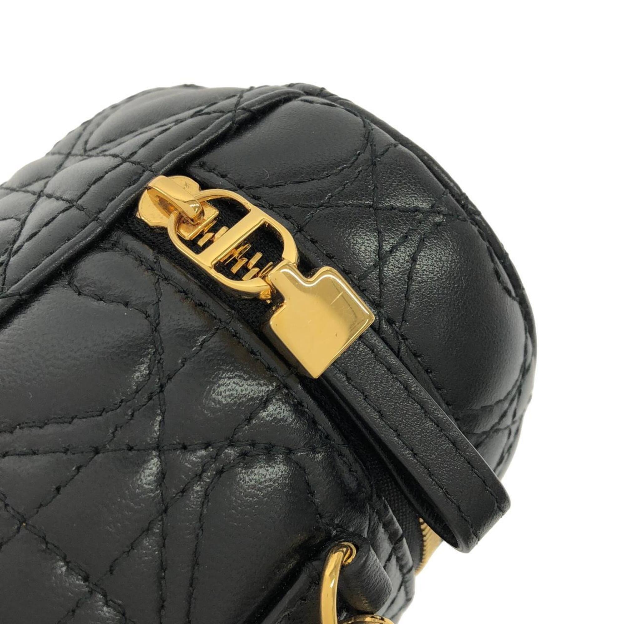 Christian Dior Black Leather Shoulder Bag (Pre-Owned)
