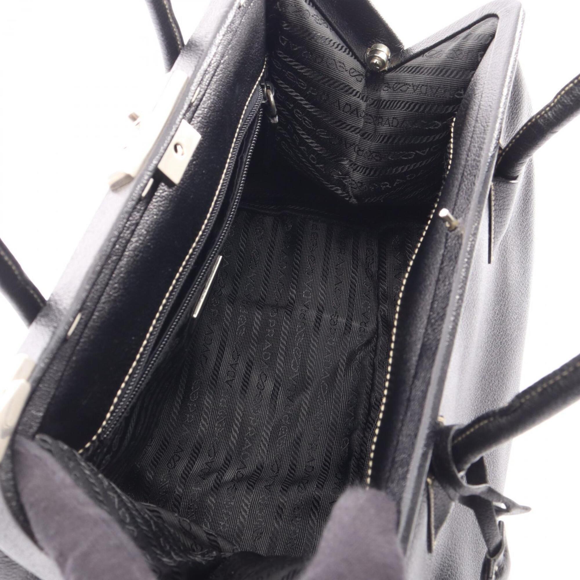 Prada Black Leather Handbag (Pre-Owned)