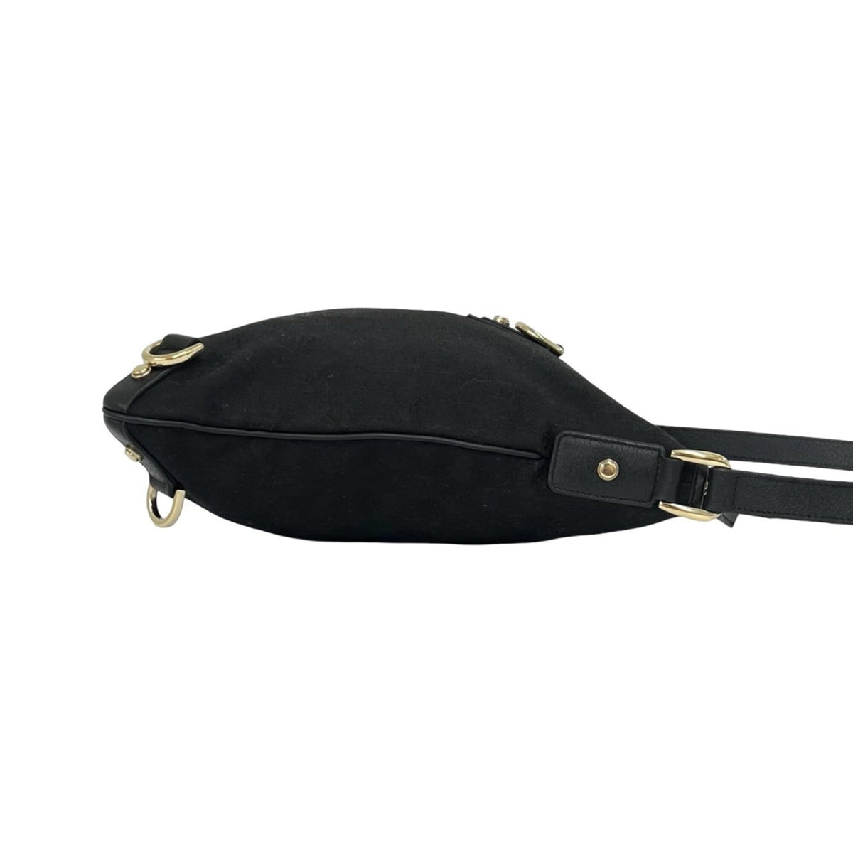 Gucci Black Canvas Leather Crossbody Bag Pochette Shoulder Bag (Pre-Owned)