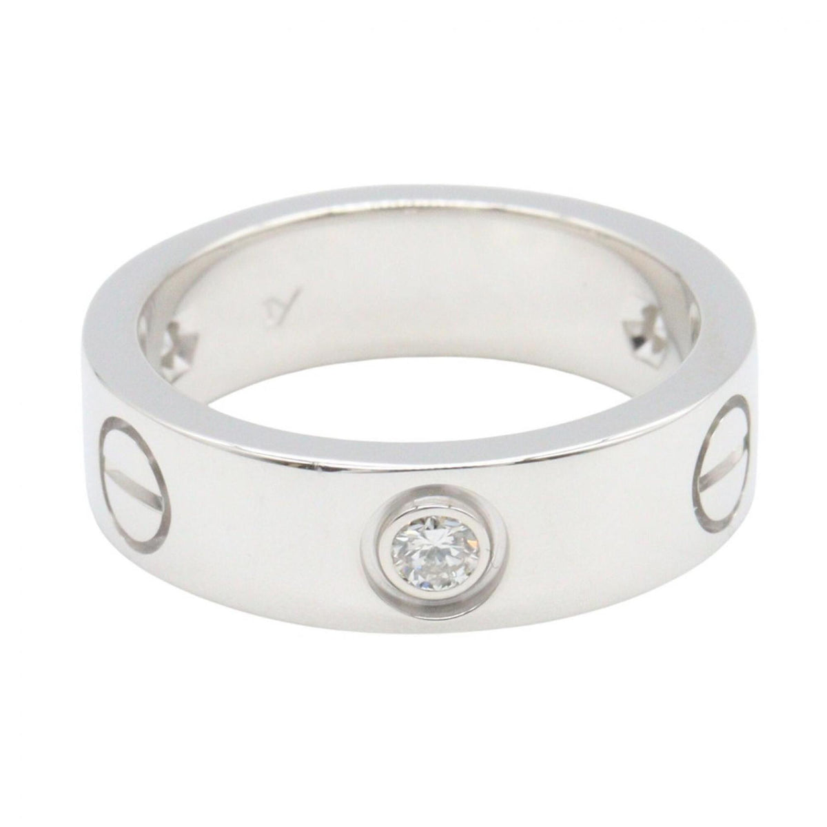 Cartier Silver Clear White Gold (18K) Band Ring (Pre-Owned)