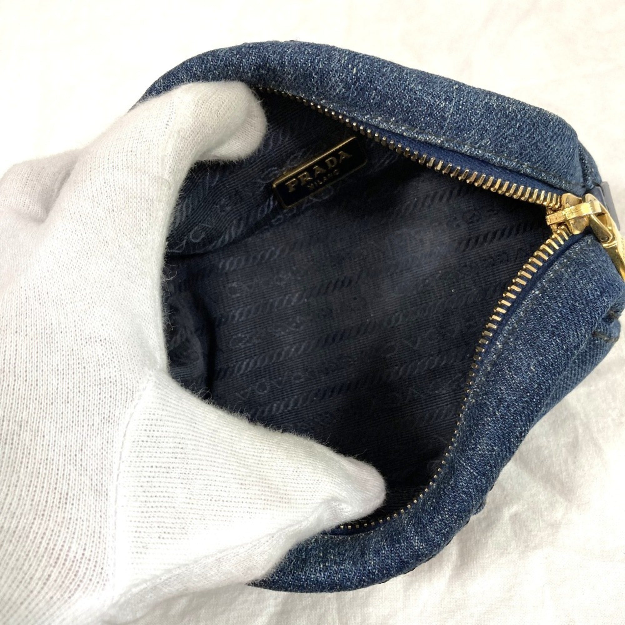 Prada Denim Pouch (Pre-Owned)