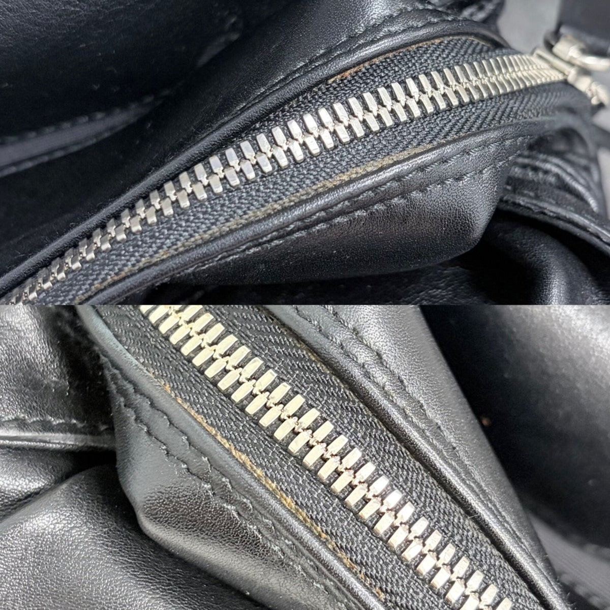 Christian Dior Black White Leather Handbag (Pre-Owned)