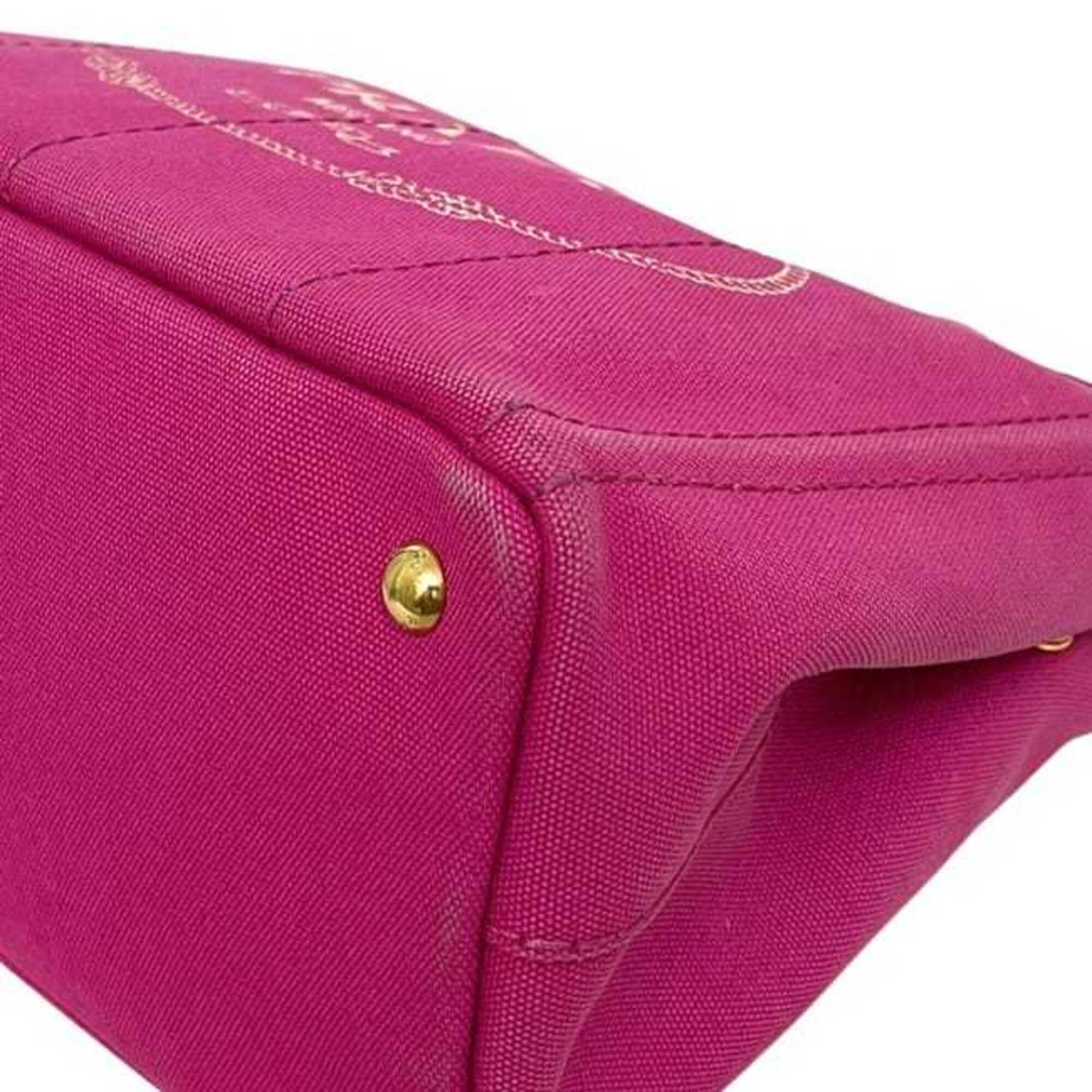 Prada Pink Canvas Tote Bag (Pre-Owned)