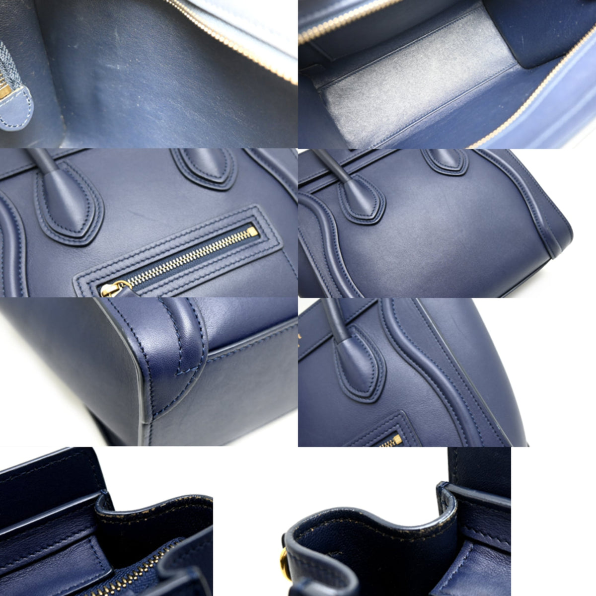 Celine Navy Leather Handbag (Pre-Owned)