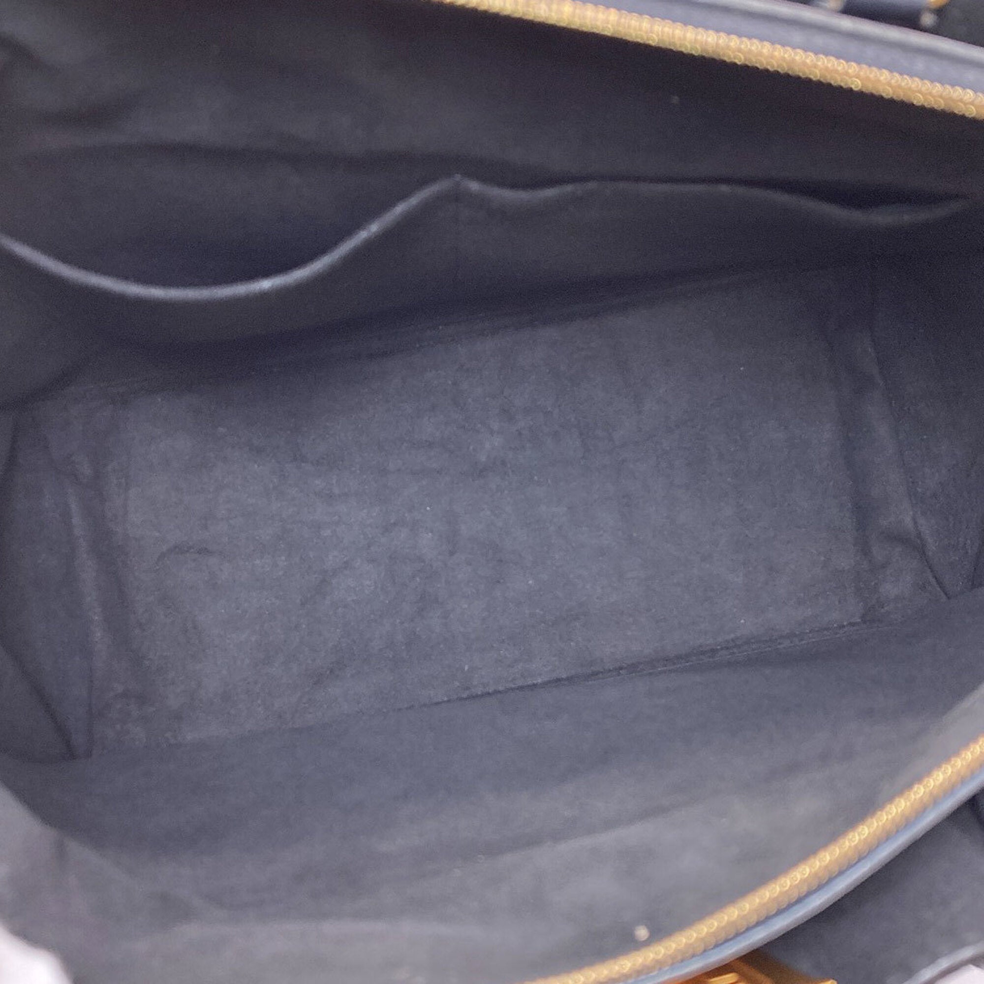 Louis Vuitton Black Leather Handbag (Pre-Owned)